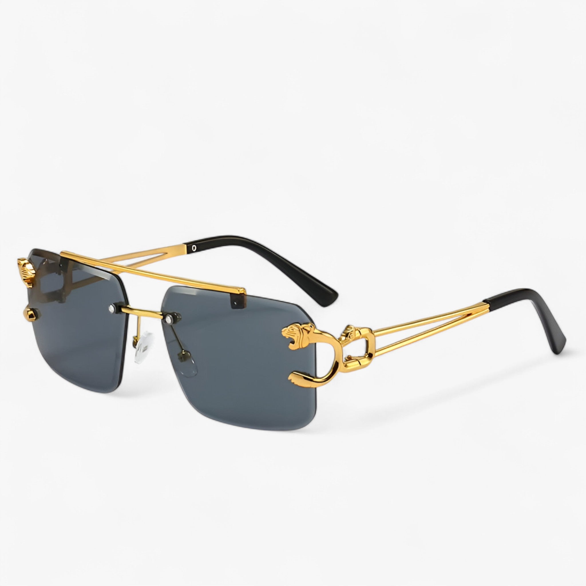 Jens | Occhiali da sole vintage senza montatura a specchio - Grigio oro - Fashion Sunglasses men sunglasses polarized mens sunglasses Polarized man sunglasses Sunglasses sunglasses polarized men - Concept Palermo