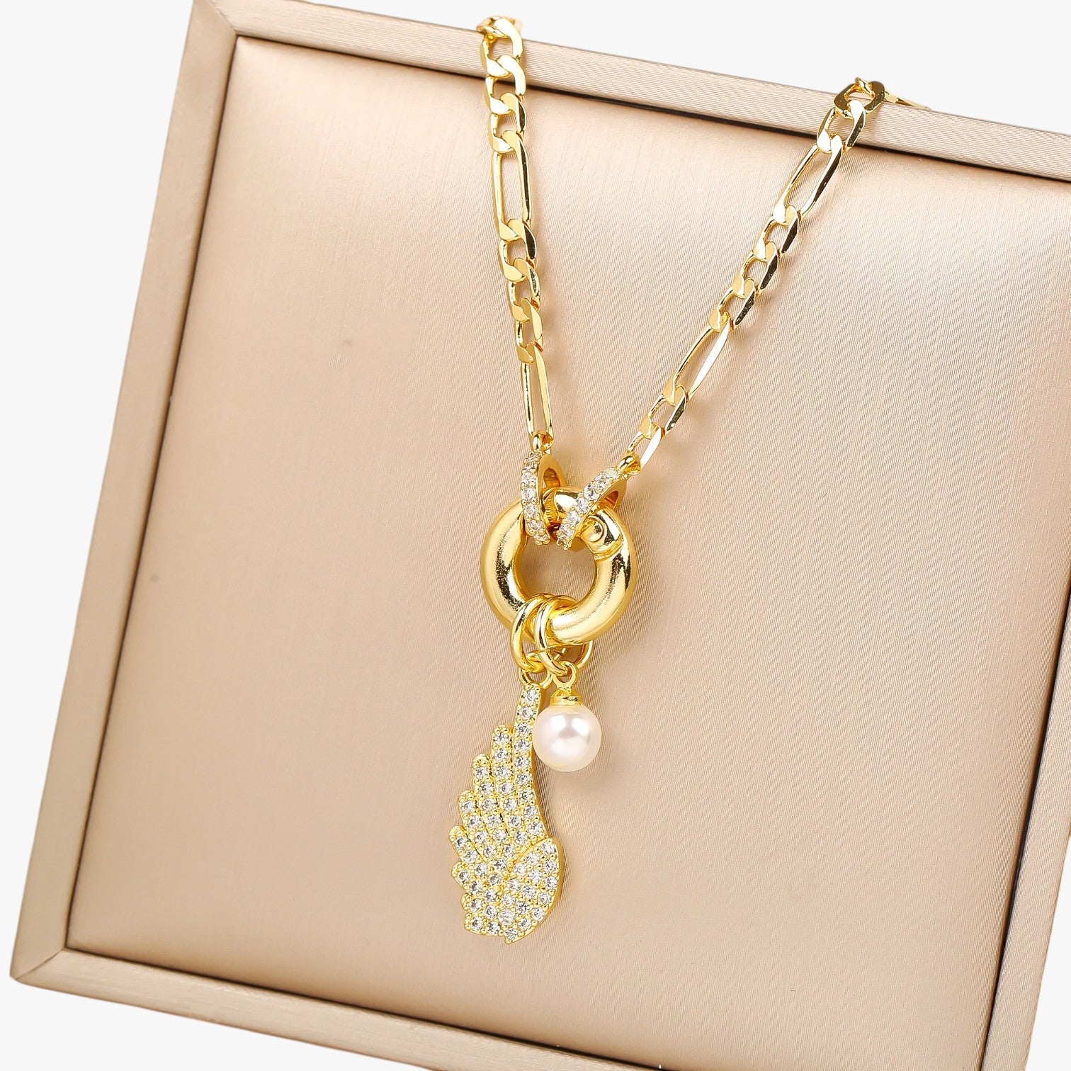 Malia | Collana con Ali e Fiori di Conchiglia Brillanti - Collana 2 - elegant womens necklaces Fashion Necklaces necklace NECKLACES Necklaces for Women - Concept Palermo