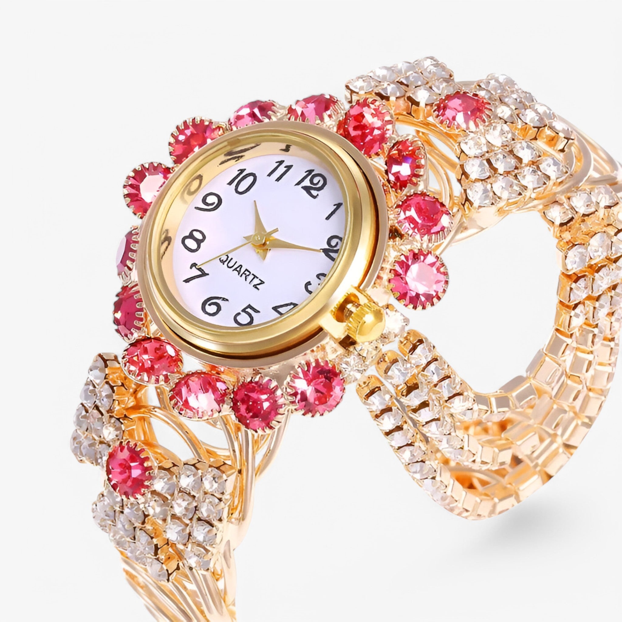 Iris | Orologio al quarzo con strass e cinturino in acciaio - - female watch watch for women - Concept Palermo