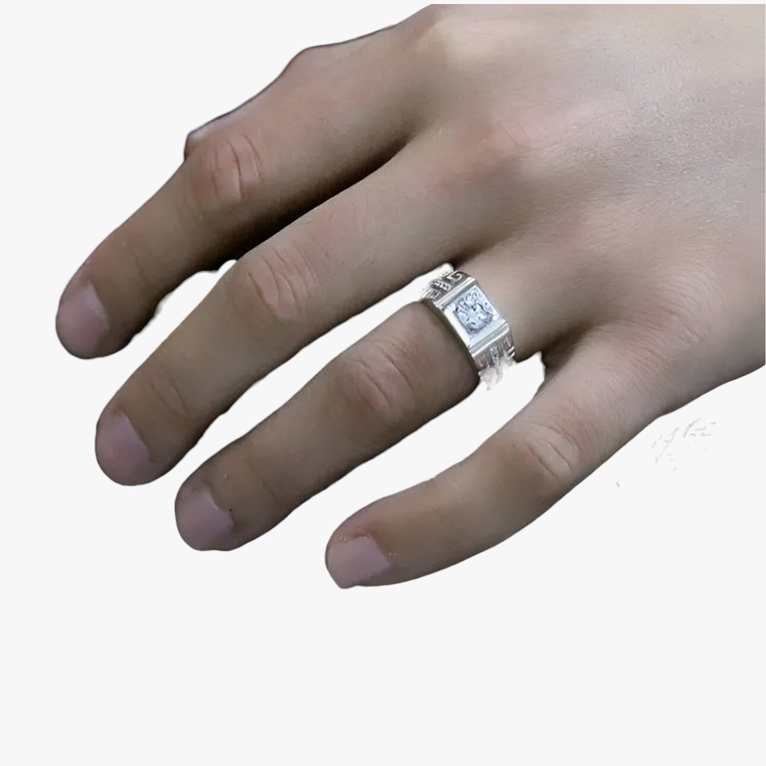 Reynan | Dichiarazione Elegante – Anello in Argento con Cristalli Scintillanti - - mens accessory mens ring Rings - Concept Palermo