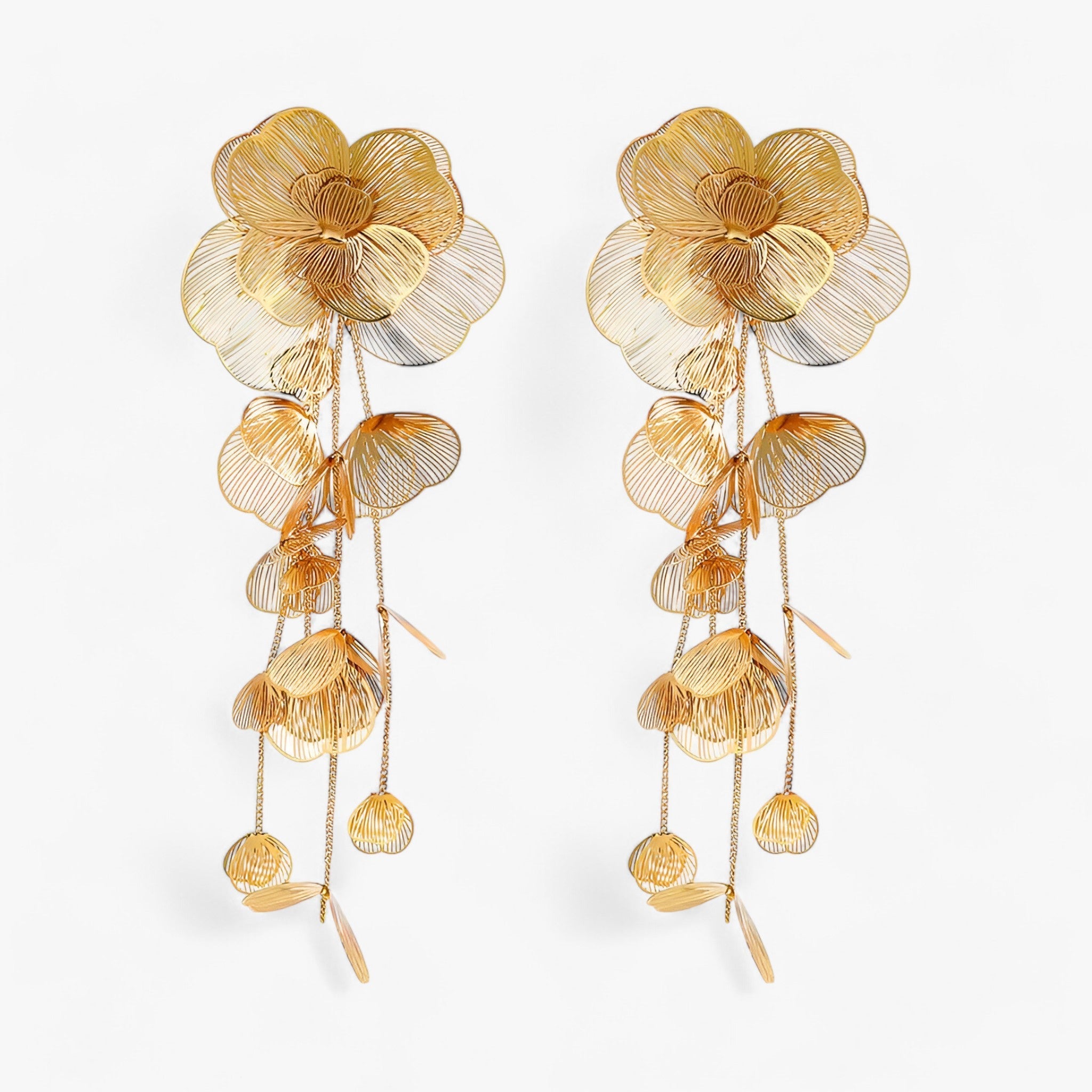 Zoë | Orecchini a Pendente Vintage Bloem – Eleganti e Unici - Dorato - - Concept Palermo