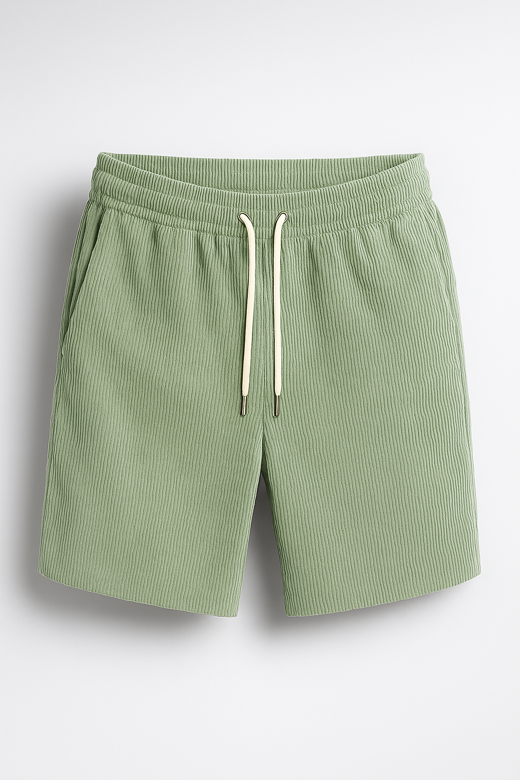 Milanie | Pantaloncini casual in velluto con coulisse - Verde salvia - short Summer shorts - Concept Palermo