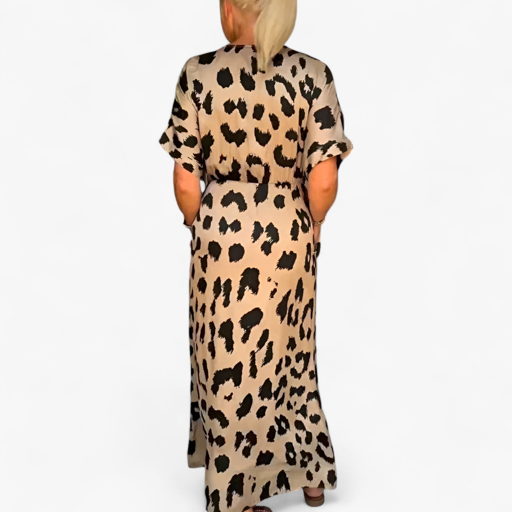 Carmen | Abito lungo da donna con stampa leopardo