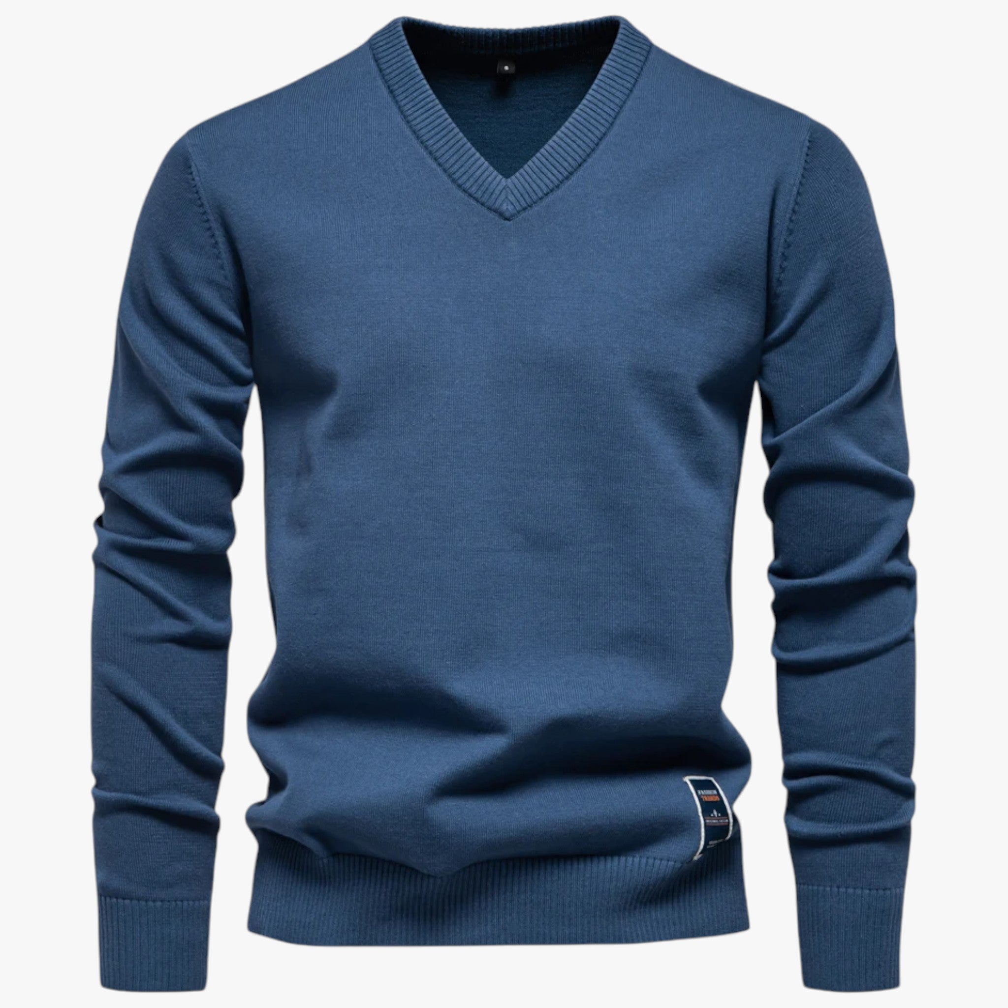 Kram | Maglione da Uomo con Scollo a V - Blu - Sweater - Concept Palermo