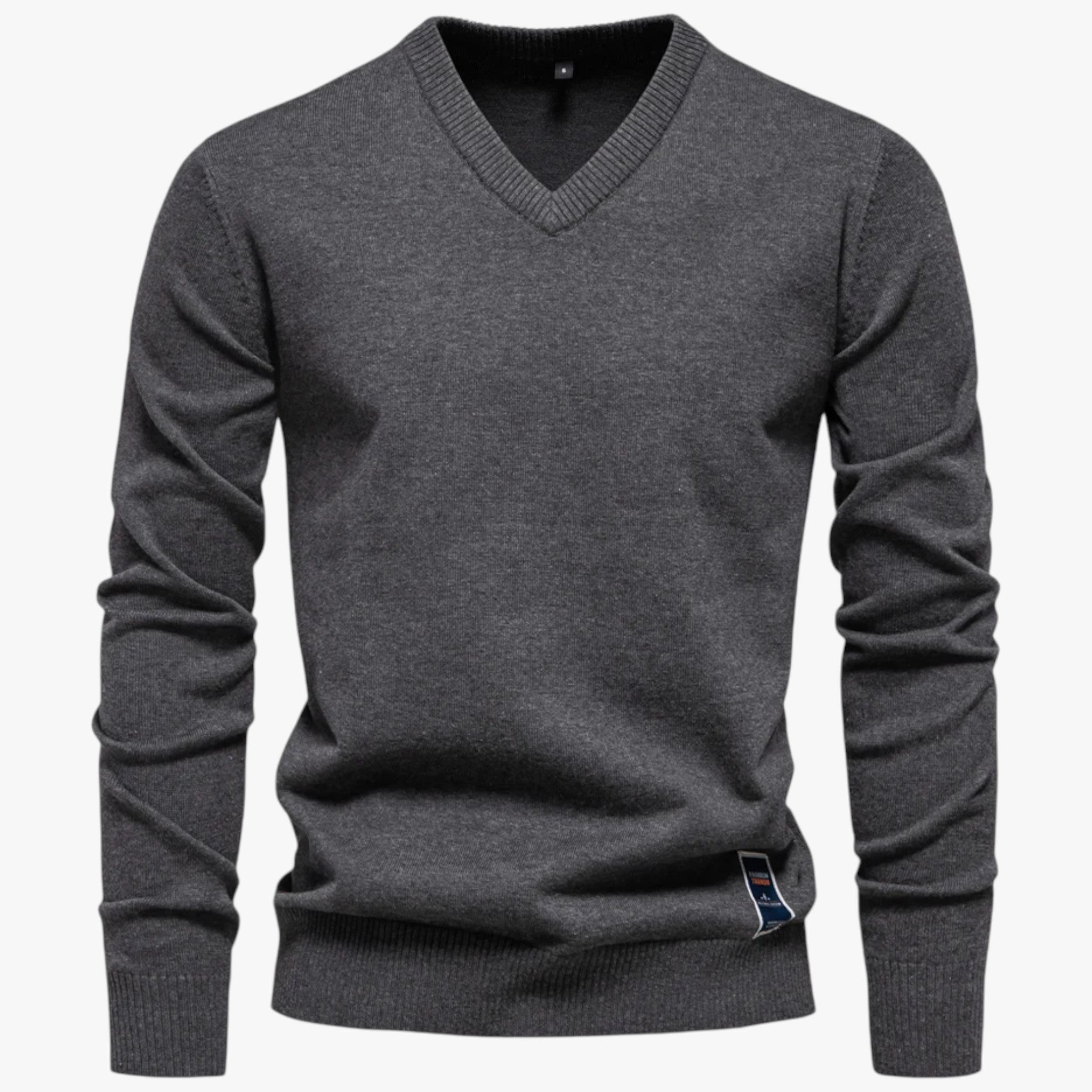 Jonas | Maglione da Uomo con Scollo a V - Gris Oscuro - Sweater - Concept Palermo