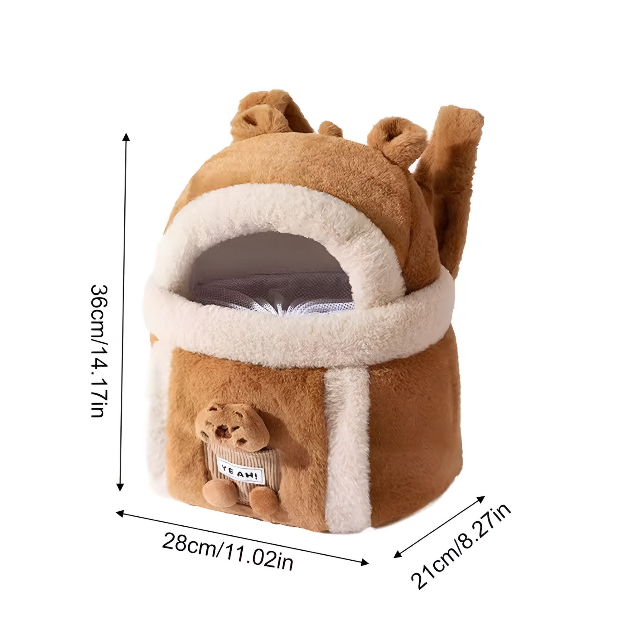Milo | Borsa per gatti in peluche caldo - Comoda e sicura per viaggiare - - - Concept Palermo