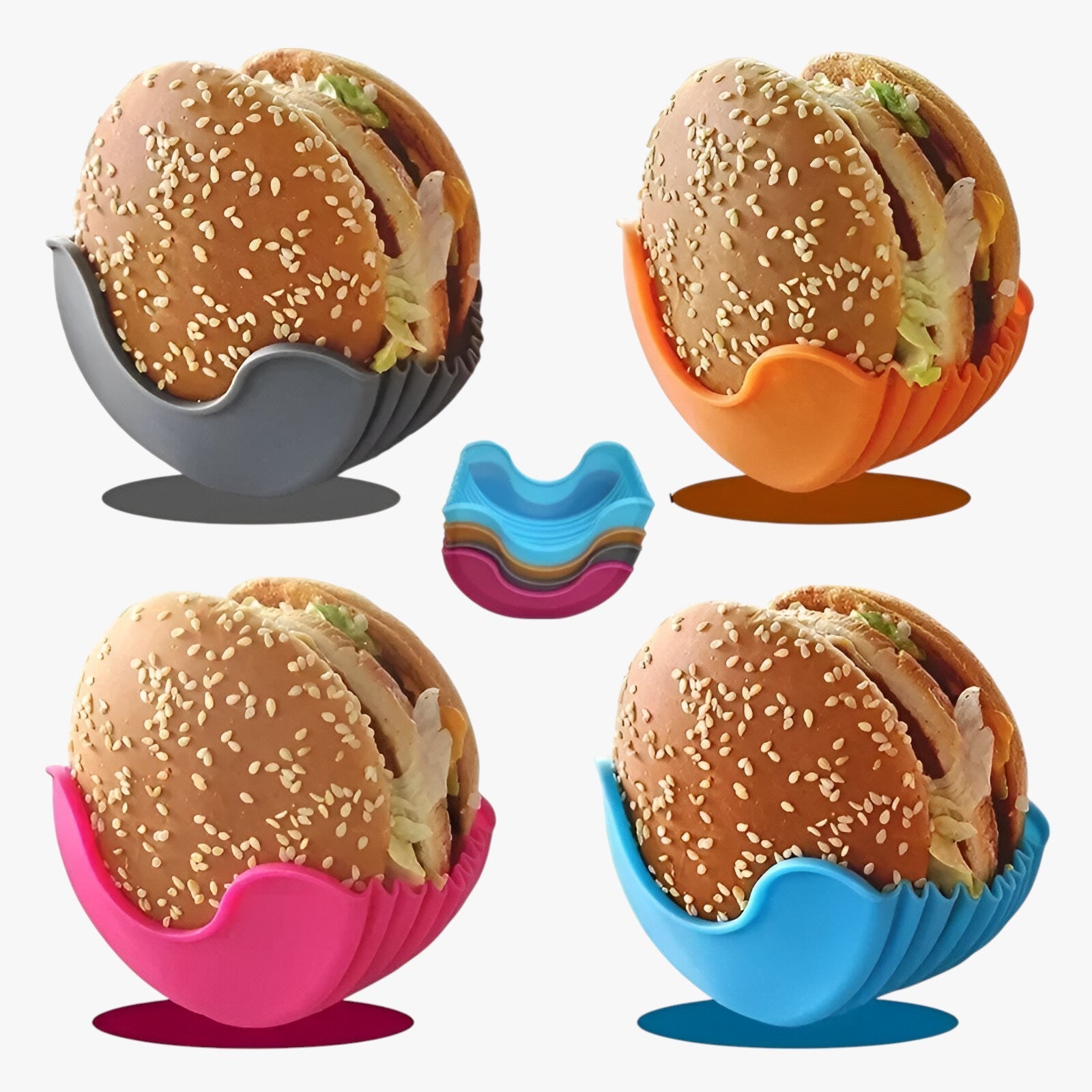 Iris | Portaburger riutilizzabile per cucina organizzata - 4 pezzi - Kitchen kitchen accessory kitchen tools - Concept Palermo