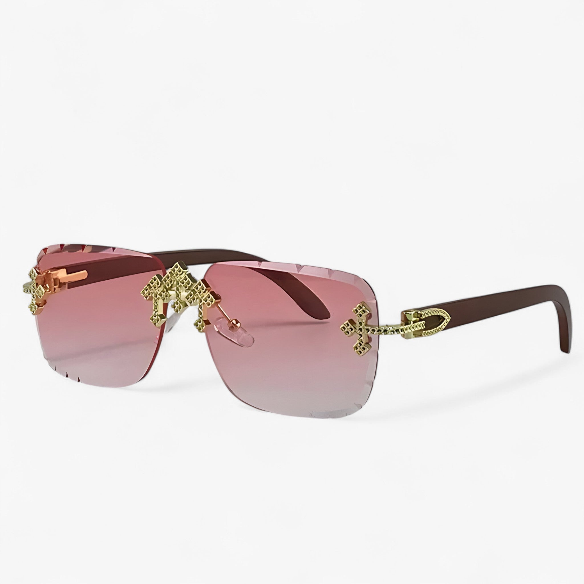 Finn | Occhiali da sole senza montatura stile steampunk - Doppio rosa - Fashion Sunglasses men sunglasses polarized mens sunglasses Polarized man sunglasses Sunglasses sunglasses polarized men - Concept Palermo
