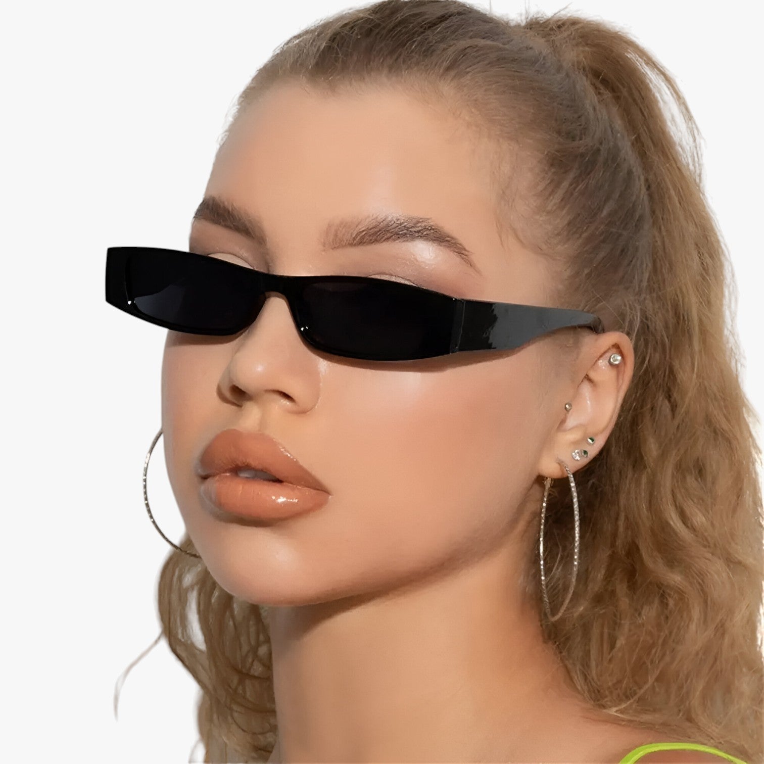 Lenora | Retro Slim Cat-Eye Occhiali da sole – Stile audace, protezione UV - - Fashion Sunglasses polarized sunglasses women Rectangular Sunglasses Sunglasses - Concept Palermo