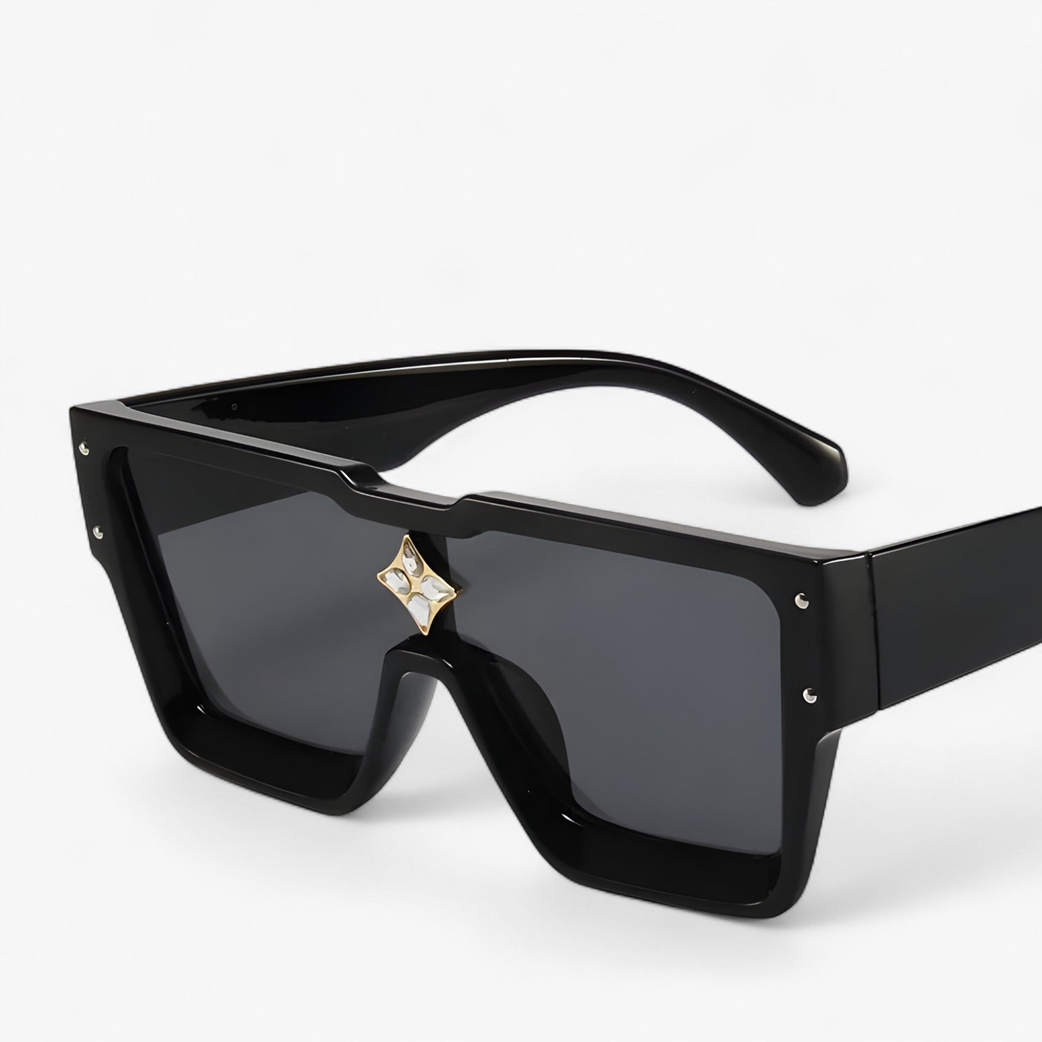 Henri | Occhiali da sole quadrati punk specchiati - NeroGrigio - Fashion Sunglasses men sunglasses polarized mens sunglasses Polarized man sunglasses Sunglasses sunglasses polarized men - Concept Palermo