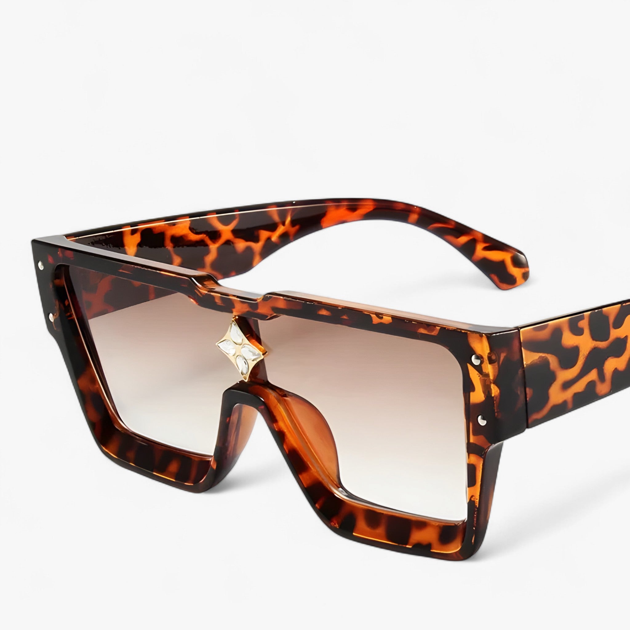 Henri | Occhiali da sole quadrati punk specchiati - Tè Leopardo - Fashion Sunglasses men sunglasses polarized mens sunglasses Polarized man sunglasses Sunglasses sunglasses polarized men - Concept Palermo