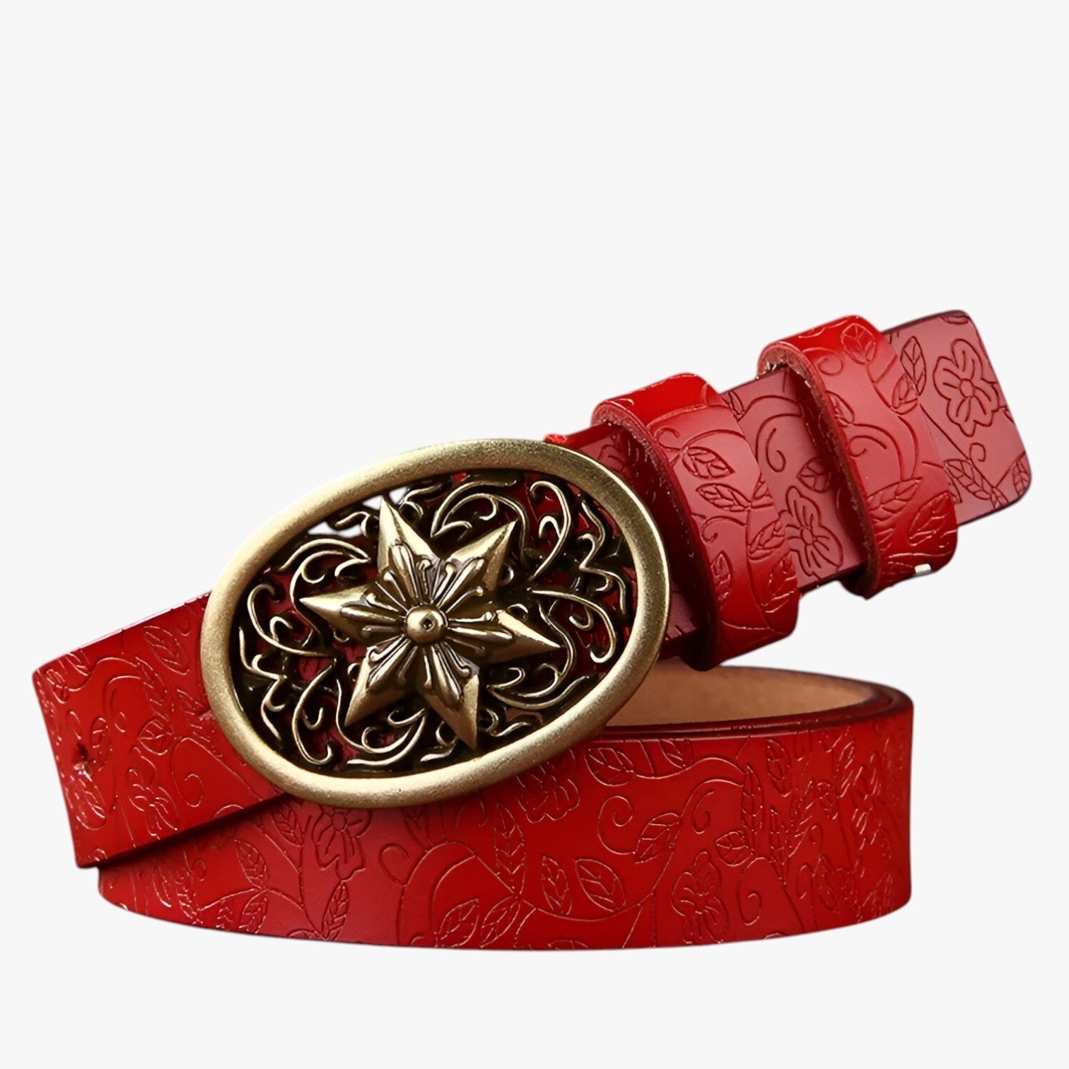 Ramora | Comfort Elegante – Cintura da donna in pelle di lusso per stile e sostenibilità - Rosso 105CM - belt buckle women belts waist belt for women Womens belt - Concept Palermo
