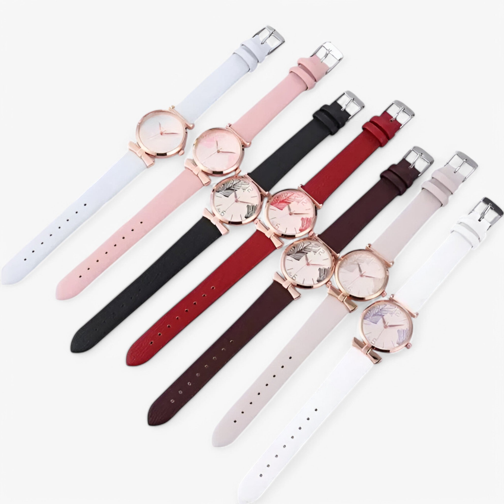 Lesley | Orologio da donna digitale al quarzo con motivo a foglia e cinturino alla moda - - female watch watch for women - Concept Palermo
