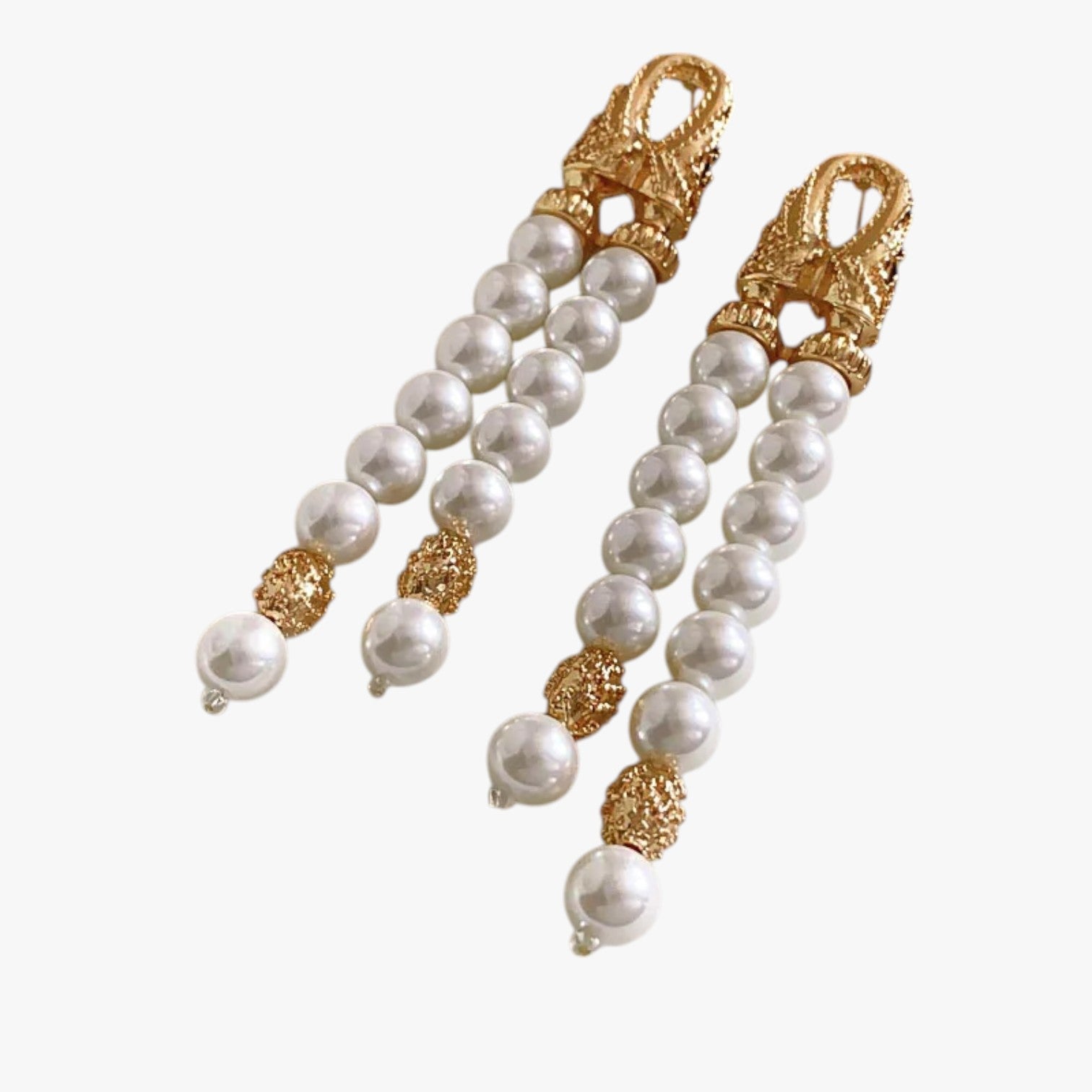 Briana | Orecchini a Strati con Perla & Nappa Eleganza Geometrica alla Francese - - EARRINGS Earrings for Women Girls New Fashion Earrings womens earring - Concept Palermo