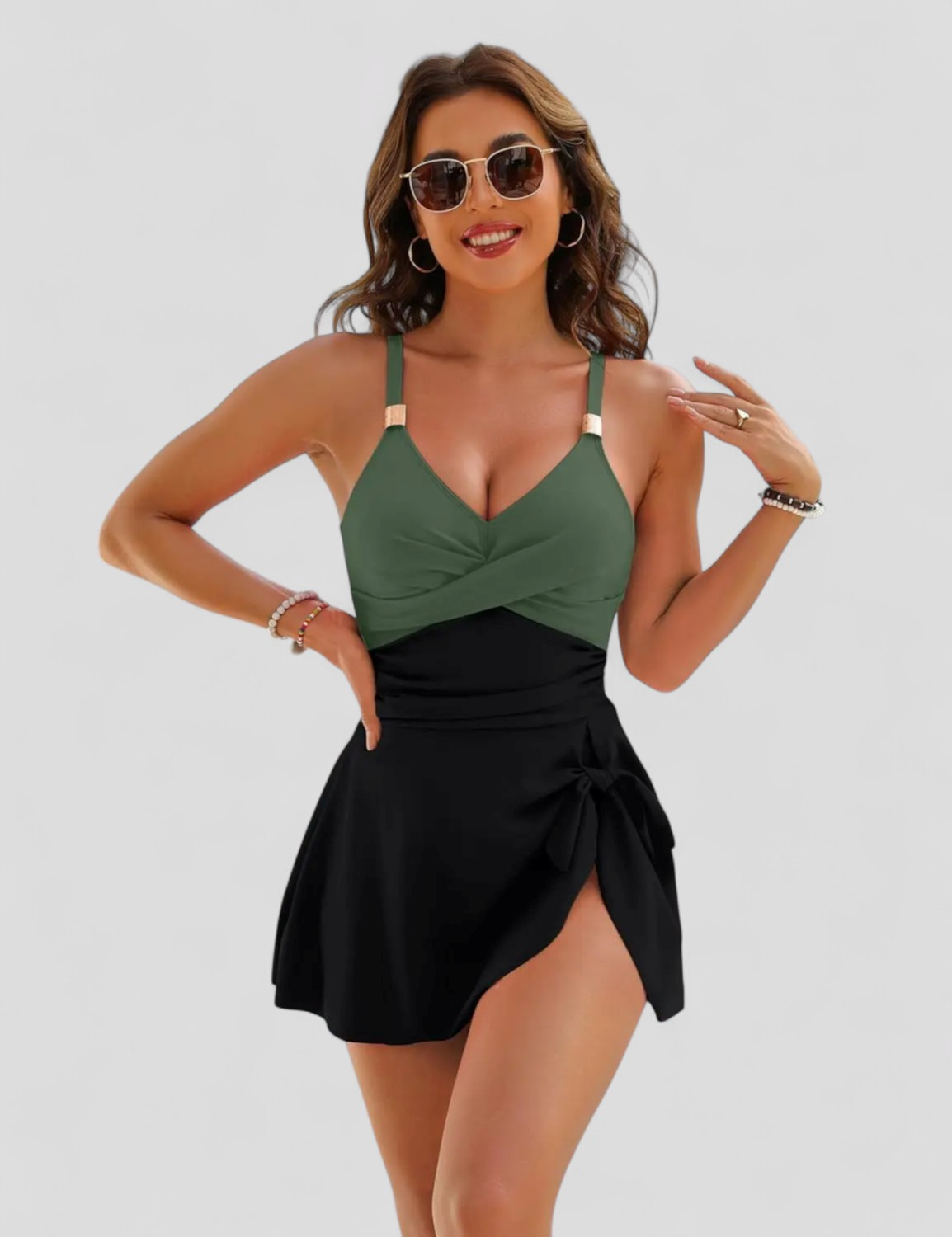 Zita | Costume Intero Donna Elegante Controllo Pancia - - abbigliamento mare per donne beachwear comodo per donne costume da bagno con ruches costume da bagno femminile costume da bagno snellente costume da mare 2025 costume da spiaggia elegante costume elastico per piscine costume intero controlla pancia costume sexy con incrocio - Concept Palermo