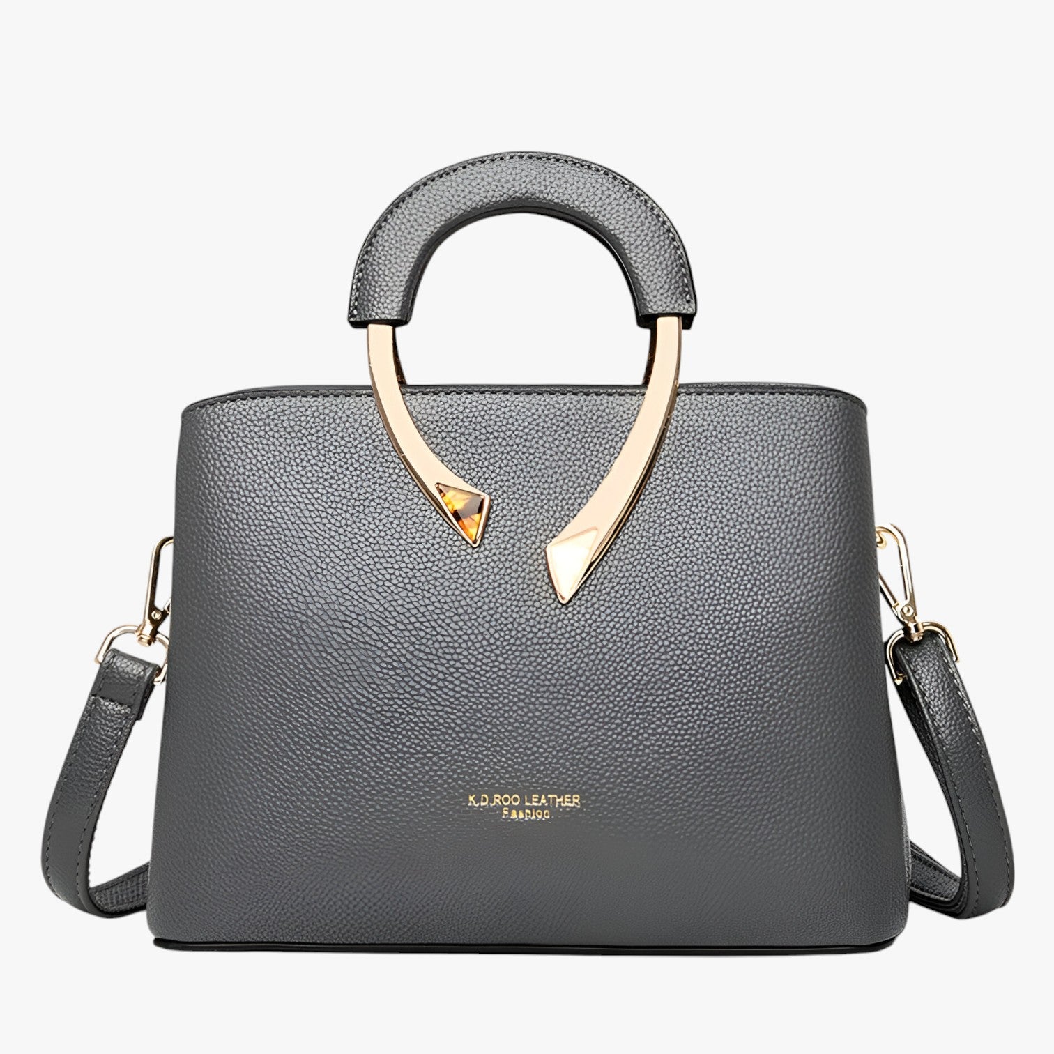 Elvira | Tote in Pelle Luxe con Design Versatile - Grigio - handbags Women's handbags - Concept Palermo