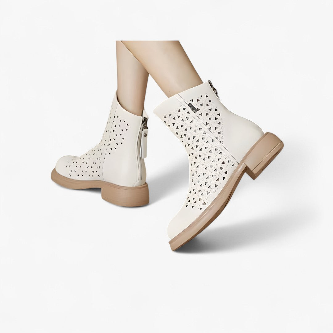 Irene | Stivali estivi con plateau traforati e cerniera posteriore - - shoes summer shoes - Concept Palermo