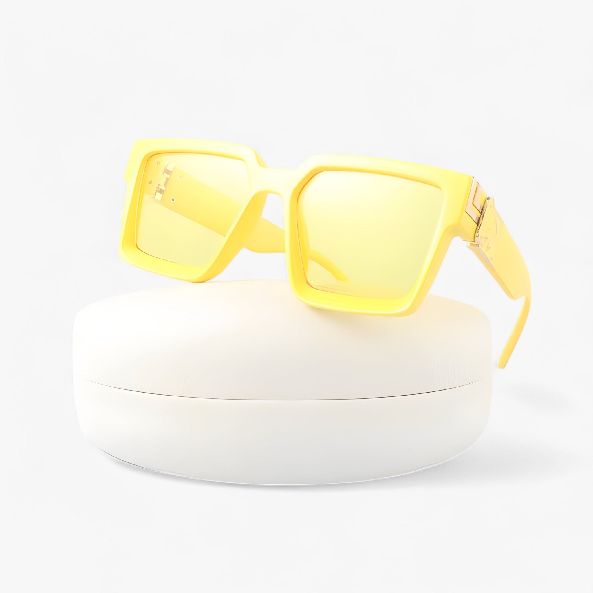 Rex | Occhiali da sole quadrati vintage neri da uomo - Giallo no box - Fashion Sunglasses men sunglasses polarized mens sunglasses Polarized man sunglasses Sunglasses sunglasses polarized men - Concept Palermo