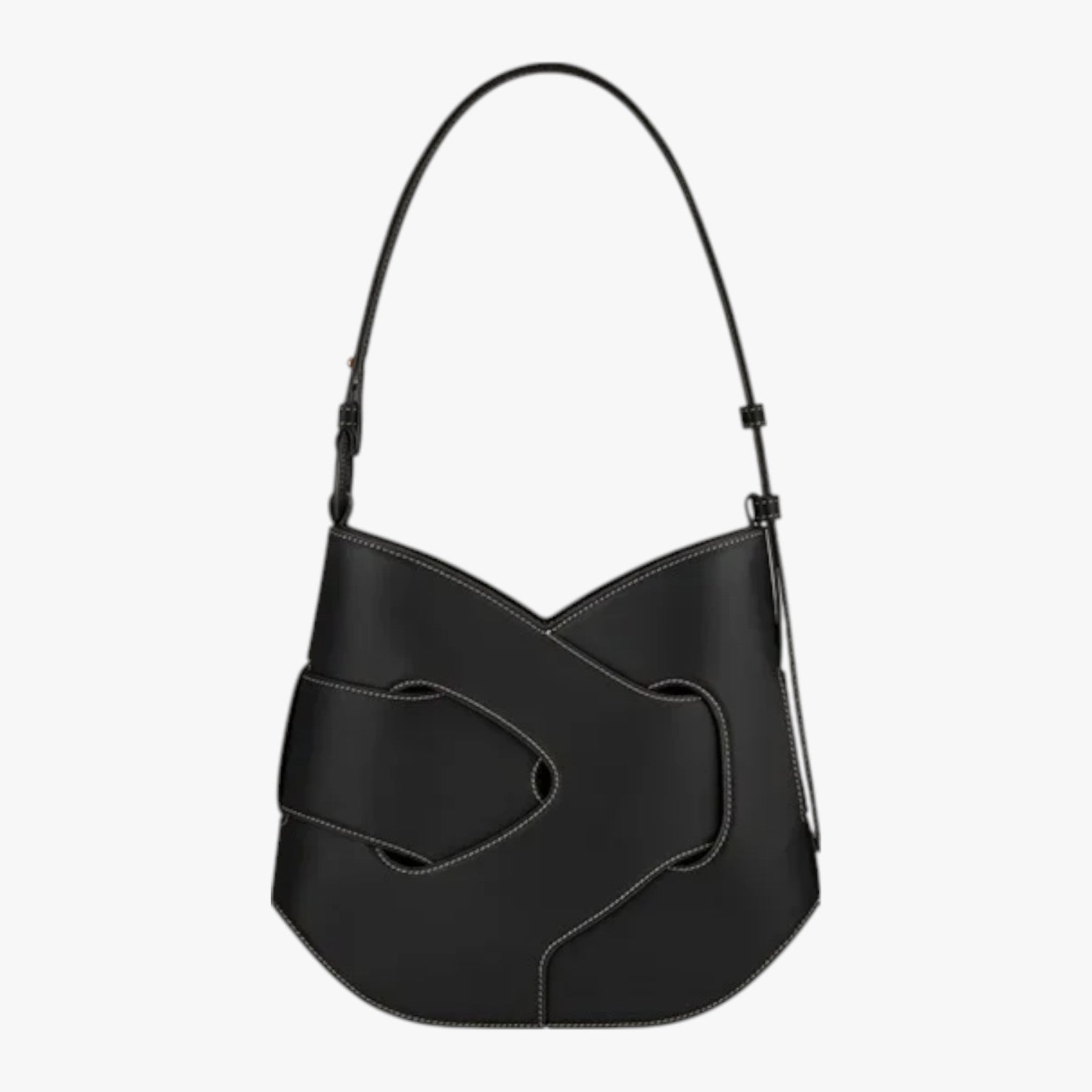 Skye | Borsa a tracolla in pelle intrecciata - Francia Nero 26x6x28cm - bag Bags Shoulder Bags women bags - Concept Palermo