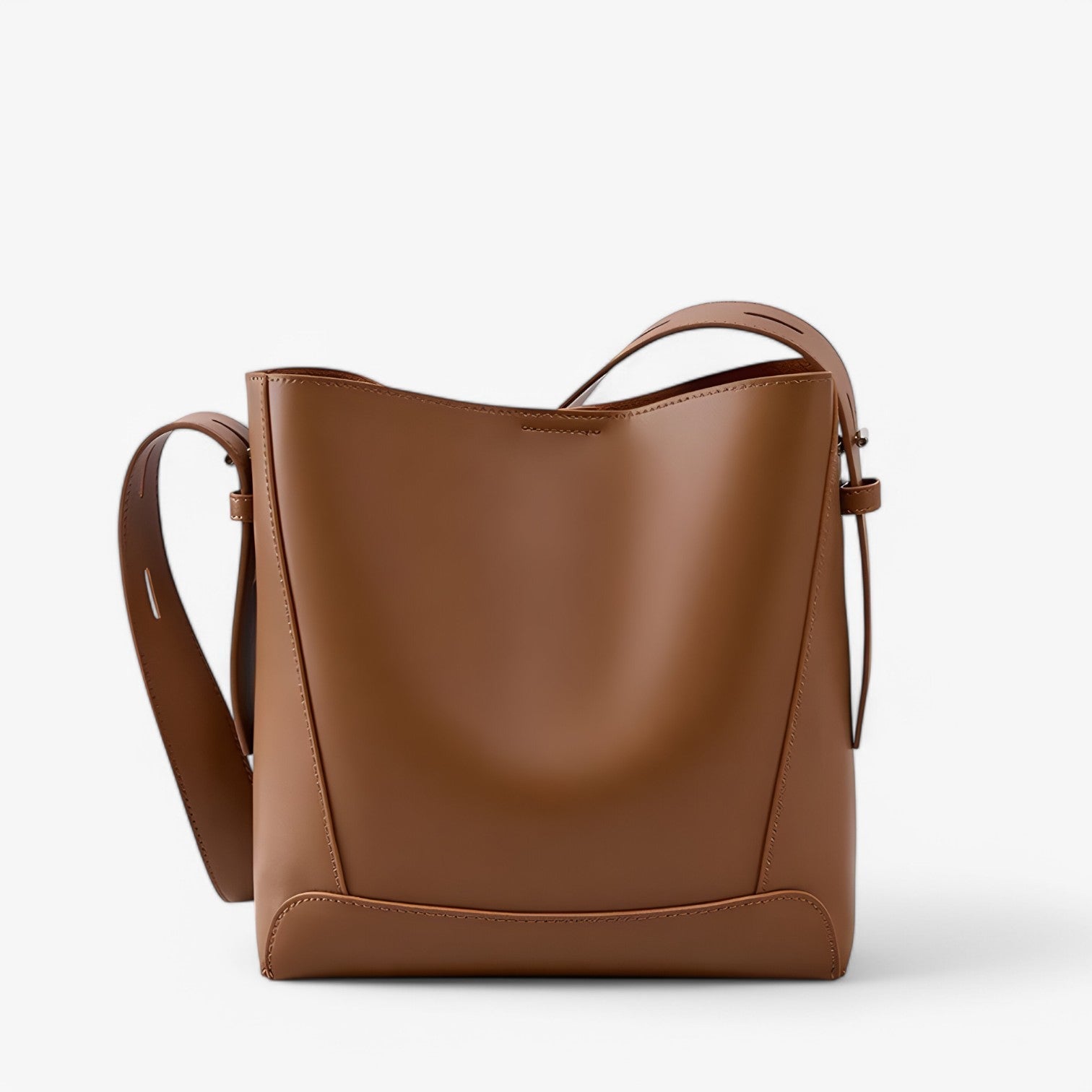 Hilda | Elegante borsa a spalla in pelle – Ampia e raffinata - Marrone scuro - bag Leather Bag Shoulder Bags women bag - Concept Palermo