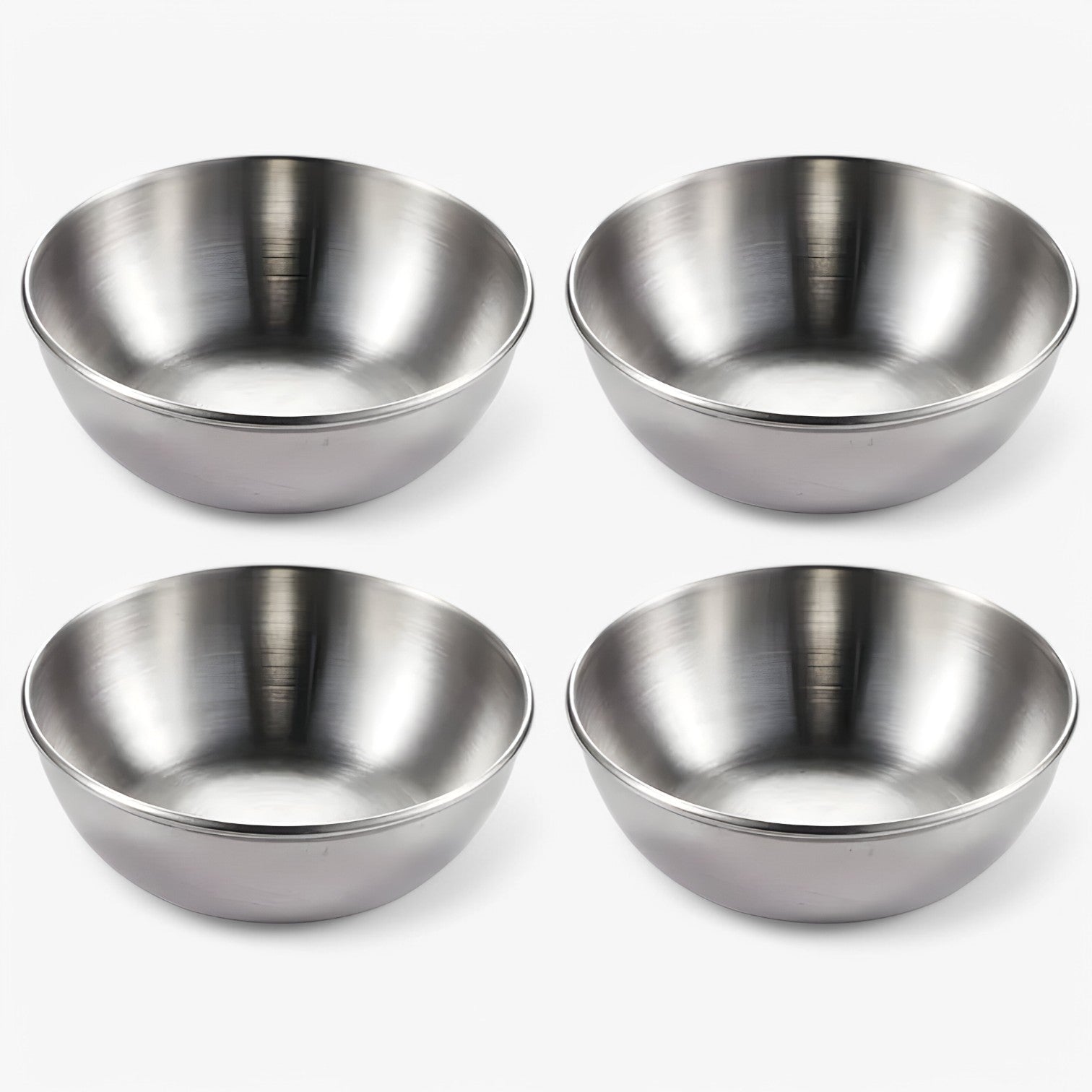 Mauro | Ciotole per zuppe in acciaio inox – Servire in modo elegante e pratico - argento-4pz 8X8X3CM - Kitchen kitchen accessory kitchen utensil - Concept Palermo