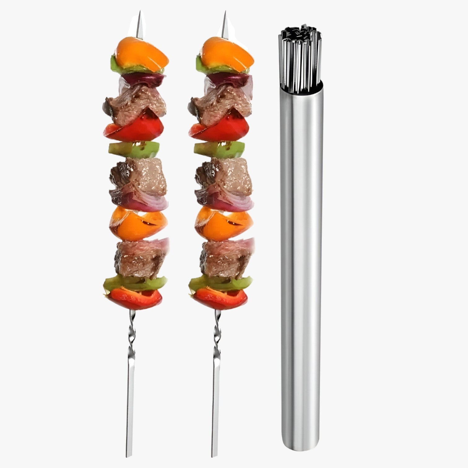 Gavin | 15 pezzi spiedini in acciaio inossidabile per BBQ – riutilizzabili e perfetti per grigliare - - Kitchen kitchen accessory kitchen tools - Concept Palermo