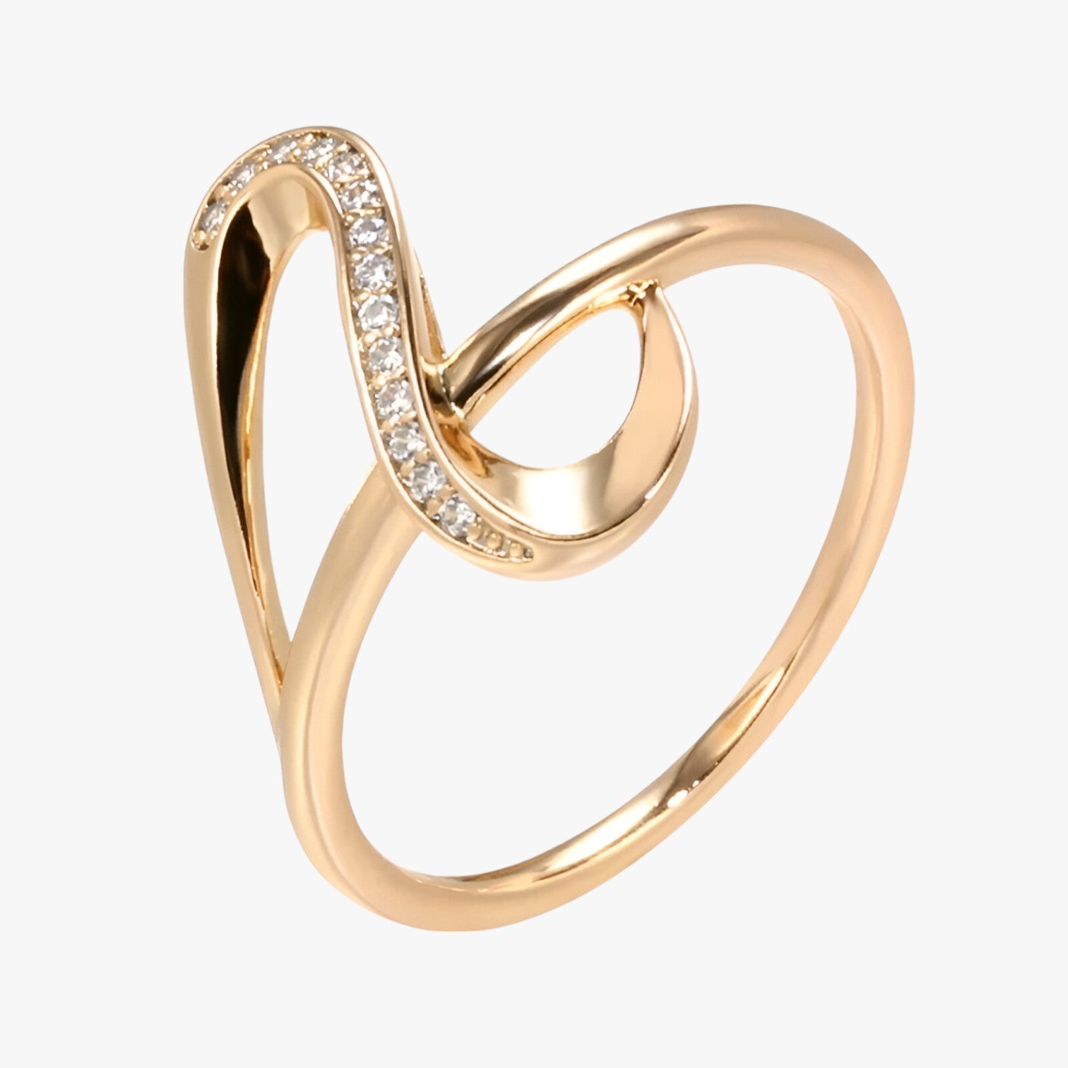 Kiara | Elegante anello in oro rosa con zirconi - - Ring Rings women ring womens ring - Concept Palermo