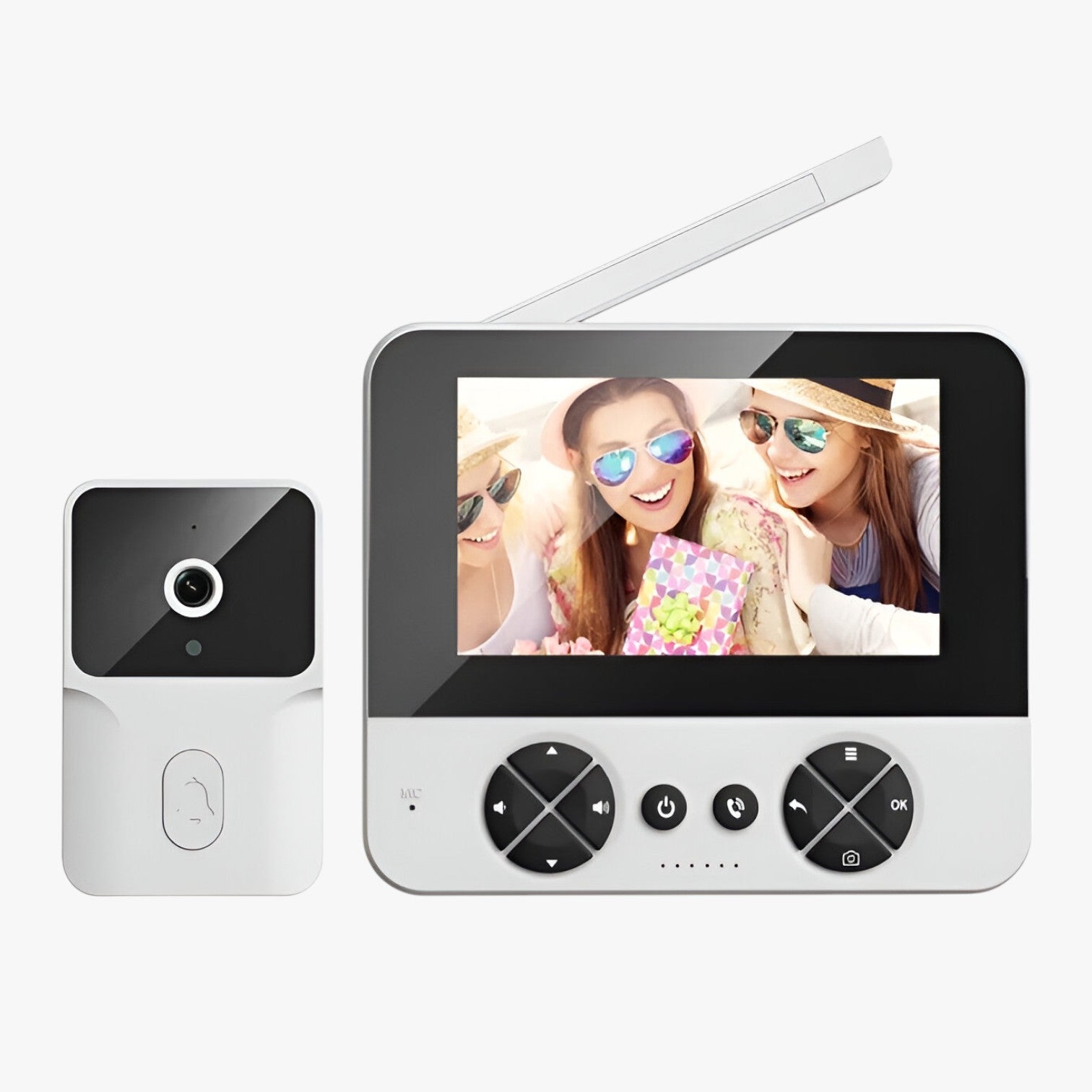 Linus | Campanello video wireless - Sicuro, chiaro e sempre connesso - Bianco - camera gadget - Concept Palermo