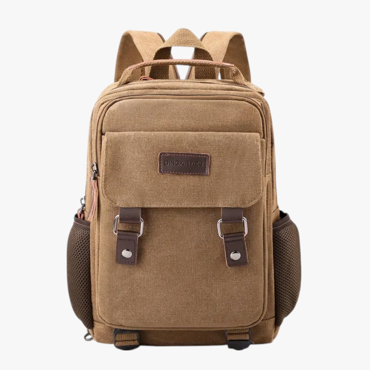 Ezrah | Mini Zaino Uomo Multiuso in Canvas - Marrone scuro - bag Bags bags for men mens bag - Concept Palermo