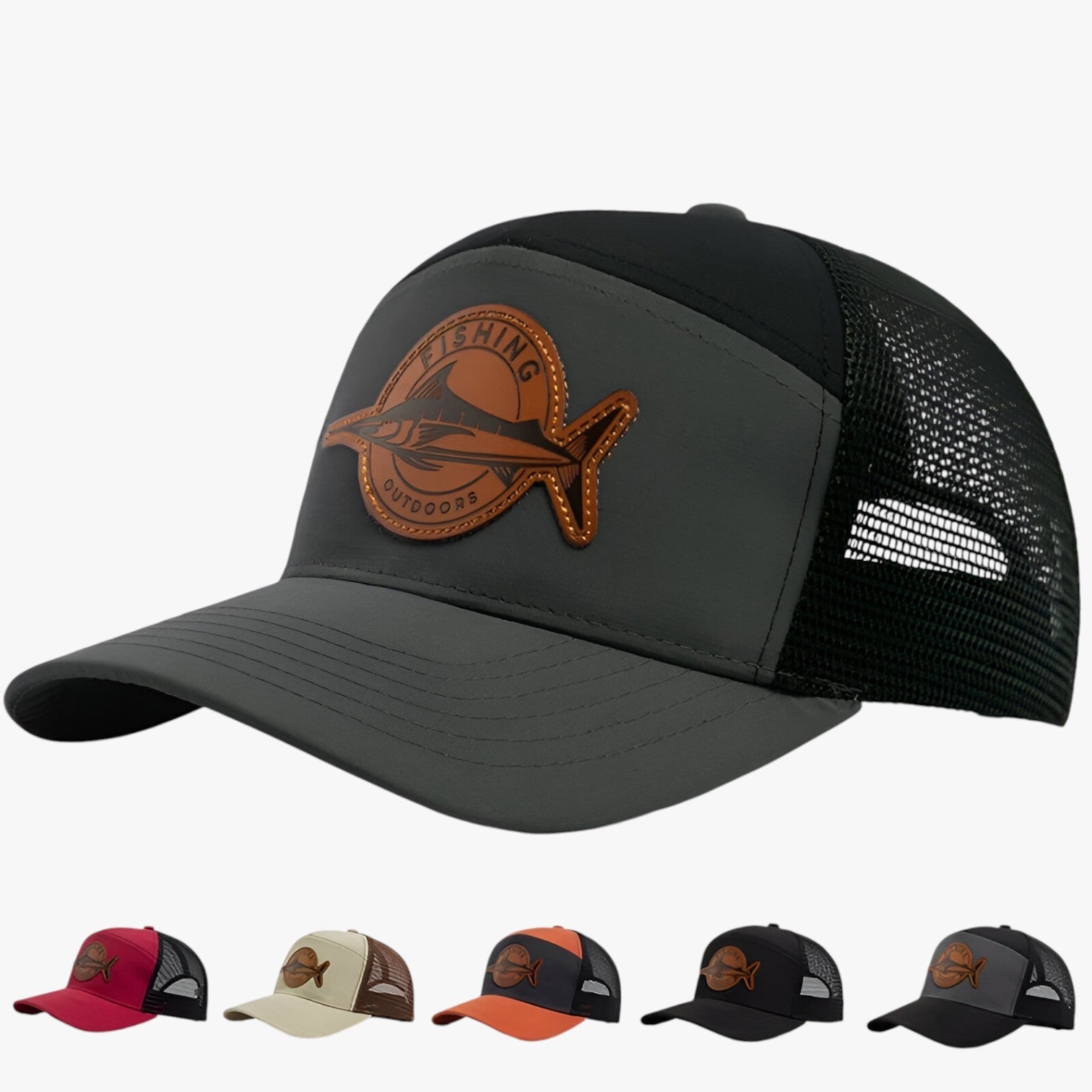 Caden | Elegante – Cappellino estivo da camionista con etichetta in rete e pelle - - Baseball caps caps mens accessory mens cap - Concept Palermo