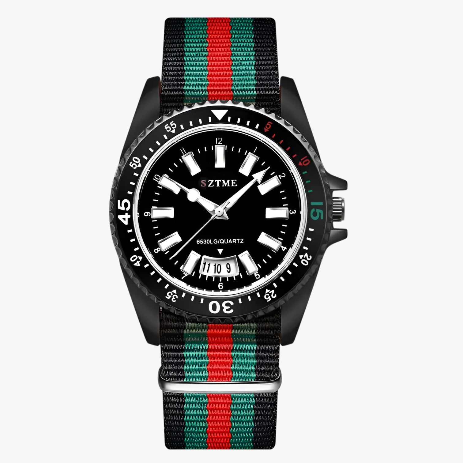 Lincoln | Elegante orologio con cinturino in nylon e luce notturna - Nero Sì - watch watch for men watches WATCHES FOR MEN - Concept Palermo