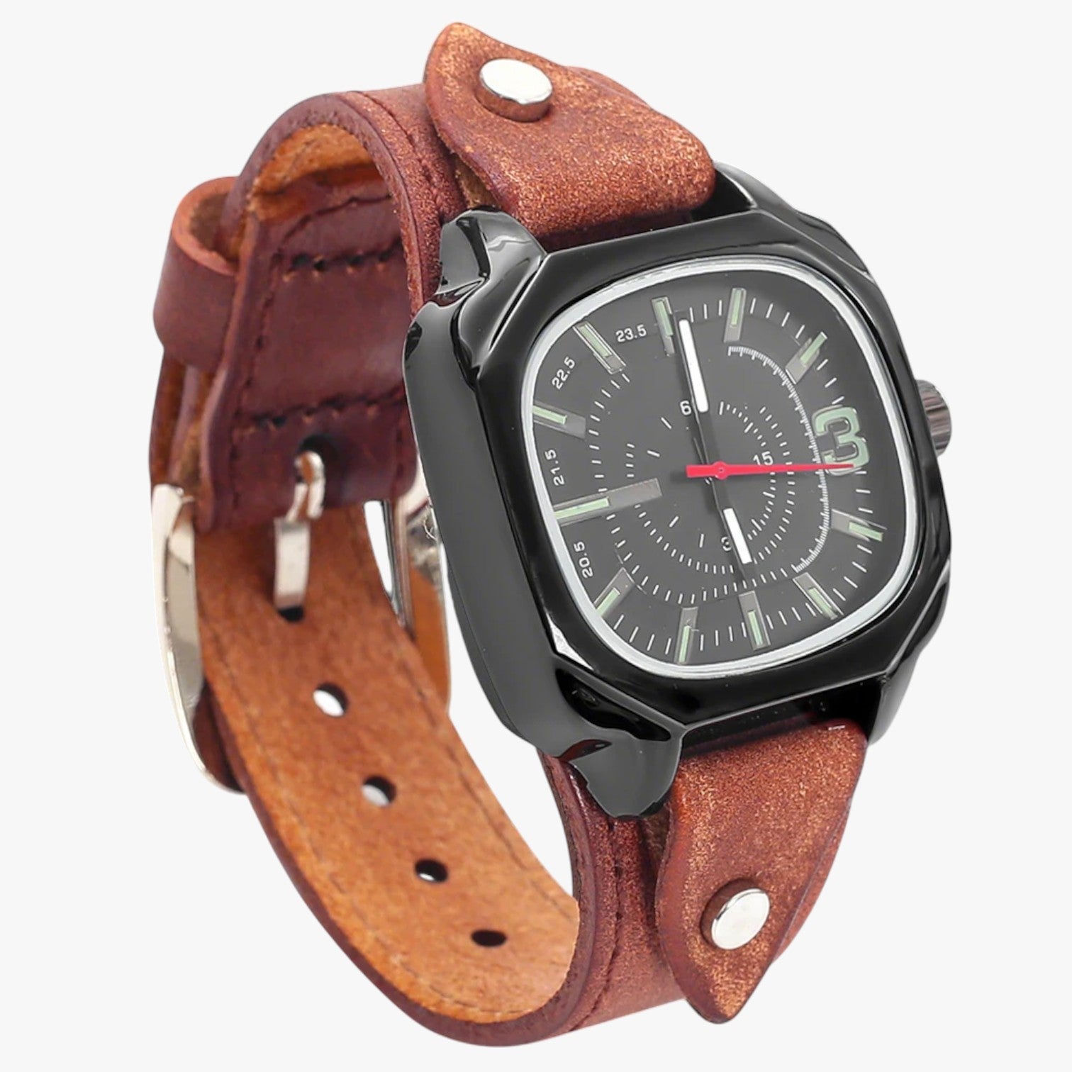 Lucca | Orologio vintage con cinturino in pelle - Retro Marrone - watch watch for men watches - Concept Palermo