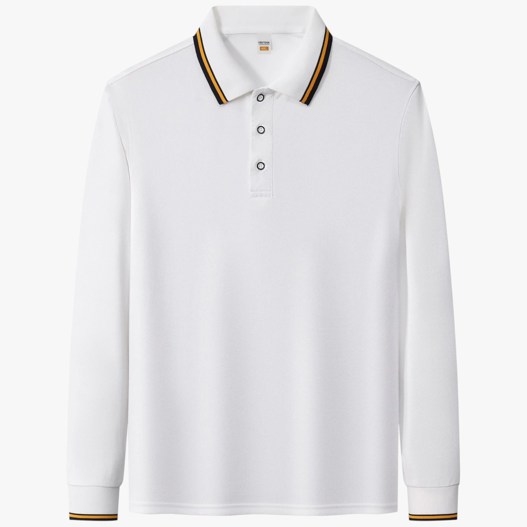 Mickey | Maglietta Polo da Uomo a Maniche Lunghe - Bianco - - Concept Palermo