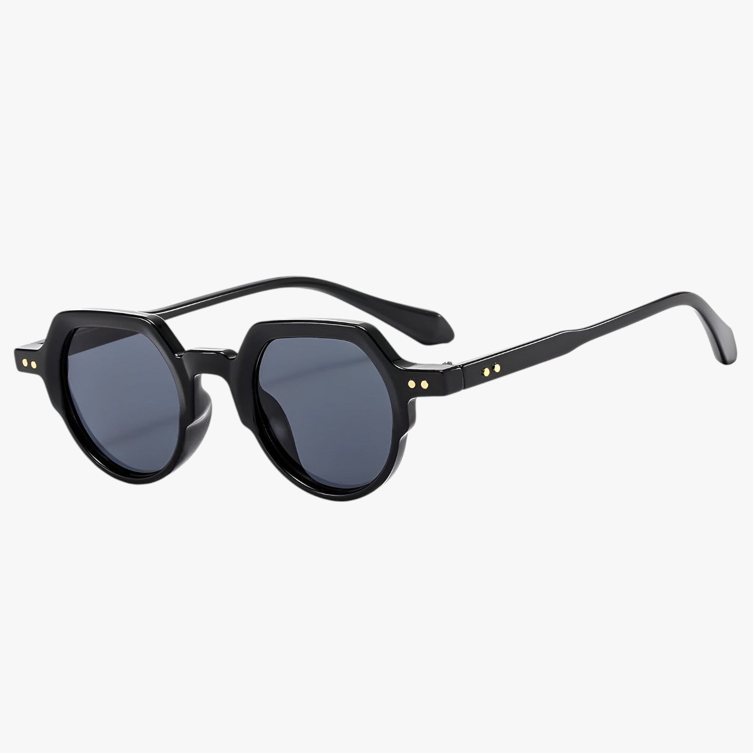 Eden | Occhiali da Sole Punk UV400 Design Irregolare Retrò con Lenti Oceaniche - nero come in foto - Fashion Sunglasses sun glasses Sunglasses - Concept Palermo
