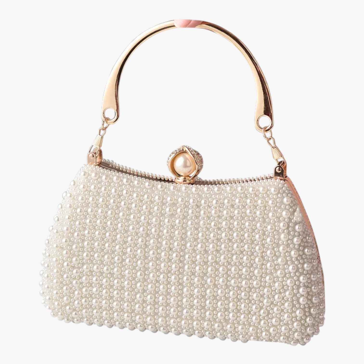 Aviana | Elegante borsa da sera in perle con manico a catena - - bag Bags handbags women bags Women's handbags - Concept Palermo