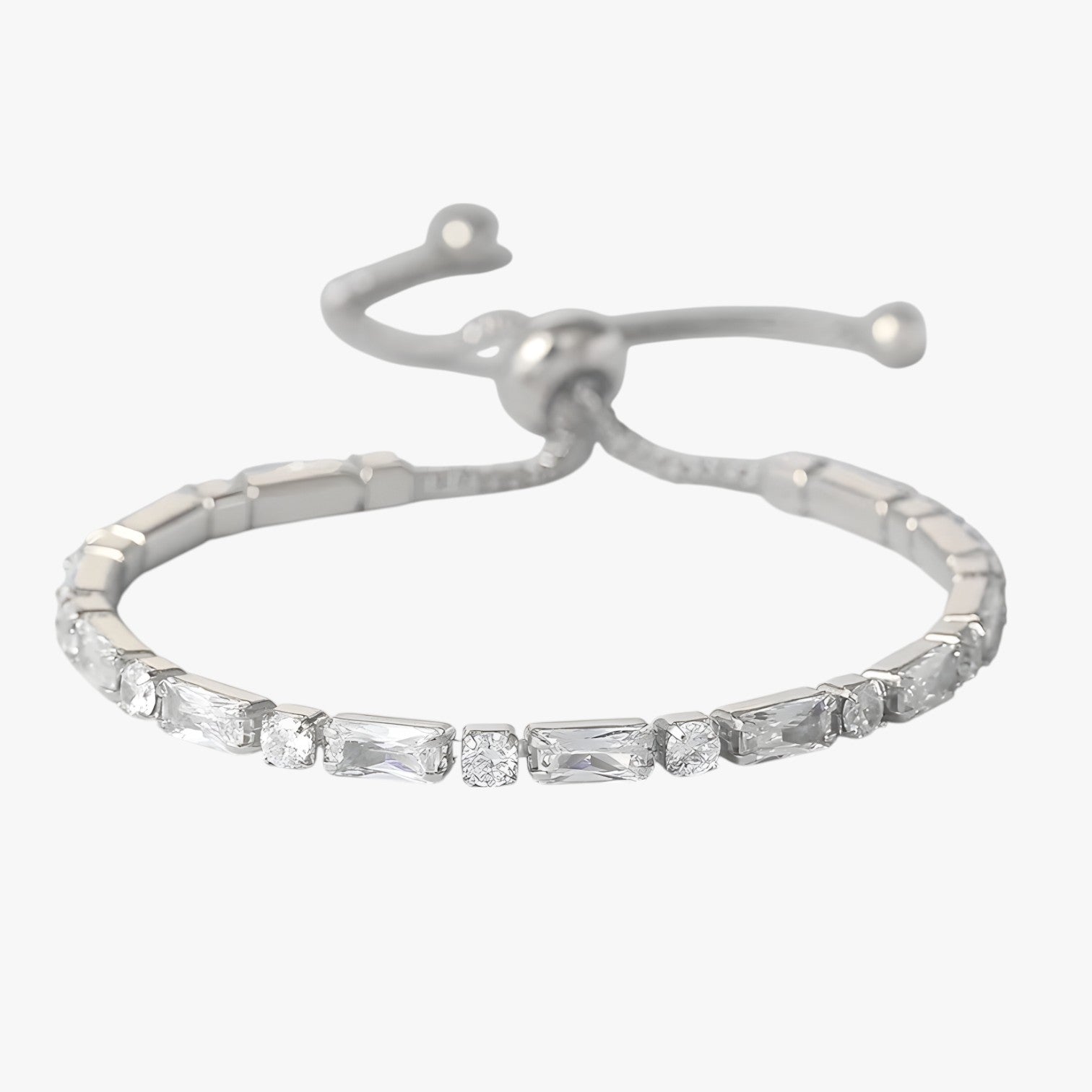 Valerie | Bracciale Geometrico Oro Rosa con Zircone Elegante Regalo Donna - argento - BRACELET BRACELET FOR WOMEN BRACELETS bracelets for women women bracelets - Concept Palermo