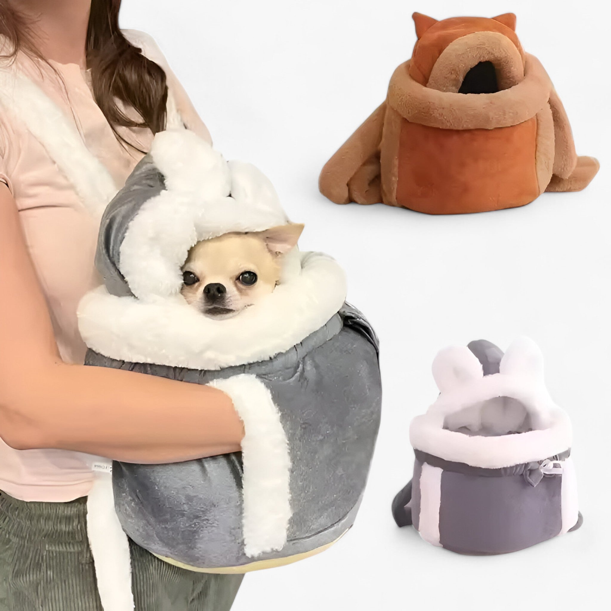 CozyPet | Borsa per Animali in Peluche Caldo - Confortevole e Sicura per Viaggiare - - - Concept Palermo