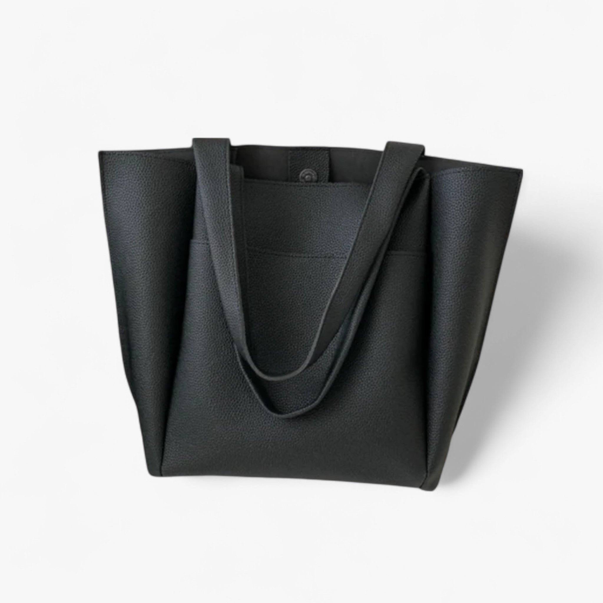 Lyka | Borsa a tracolla di lusso in pelle vegana - Nero 42cmx32cmx12cm - bags handbags Handbags Women Shoulder & Crossbody Bags Shoulder Bags women bags Women's handbags - Concept Palermo