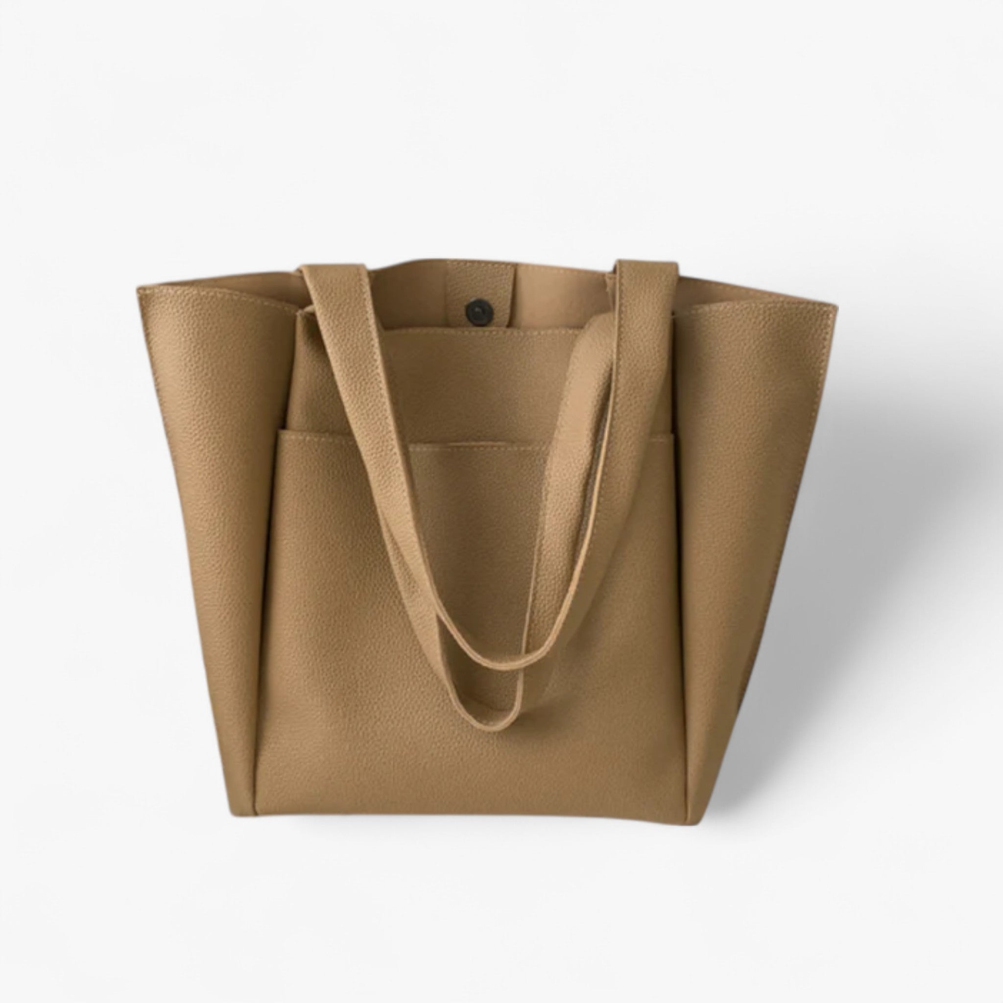 Lyka | Borsa a tracolla di lusso in pelle vegana - Khaki 42cmx32cmx12cm - bags handbags Handbags Women Shoulder & Crossbody Bags Shoulder Bags women bags Women's handbags - Concept Palermo