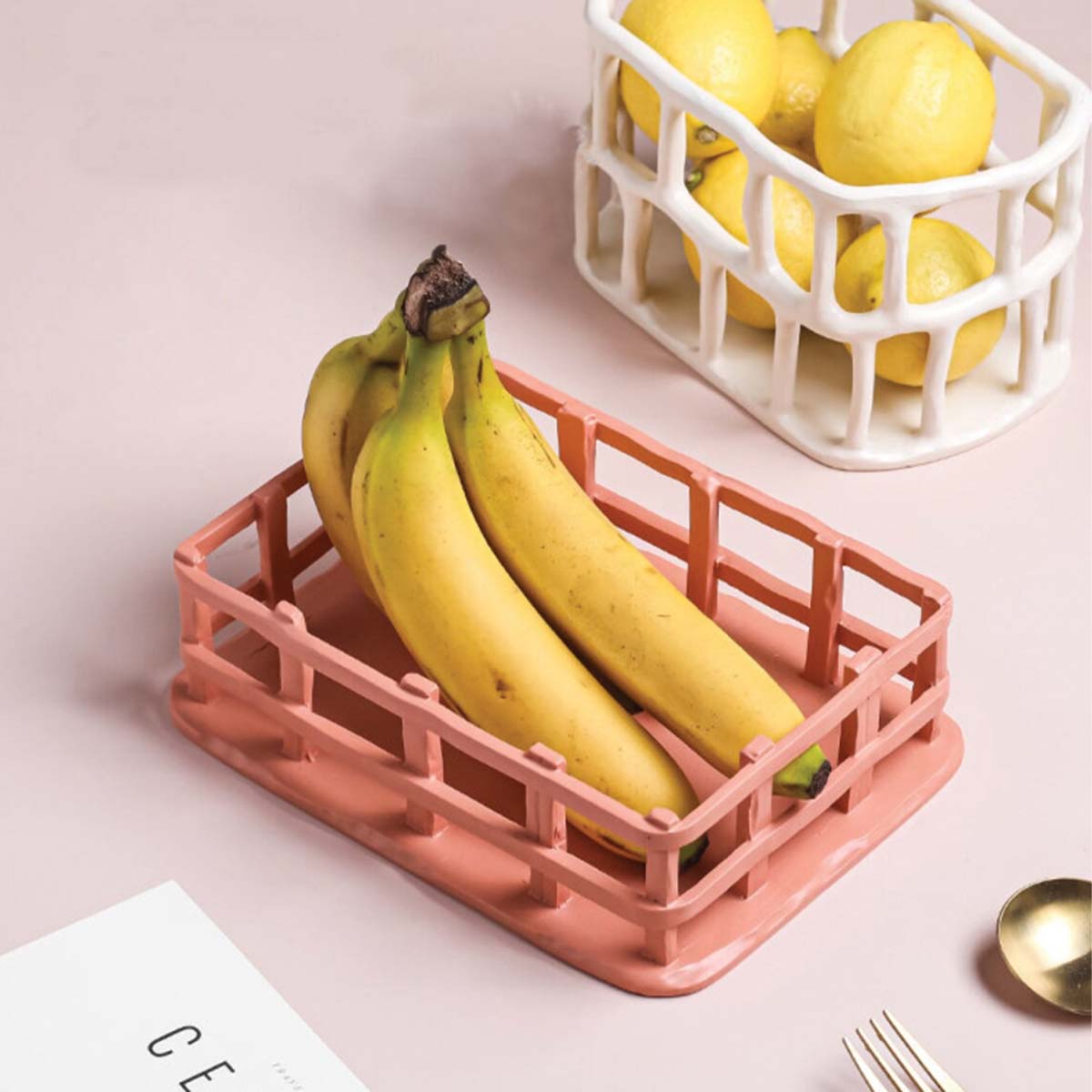 Ciotola di Frutta in Resina Artistica con Design Elegante - - Ceramics Decor Kitchen - Concept Palermo