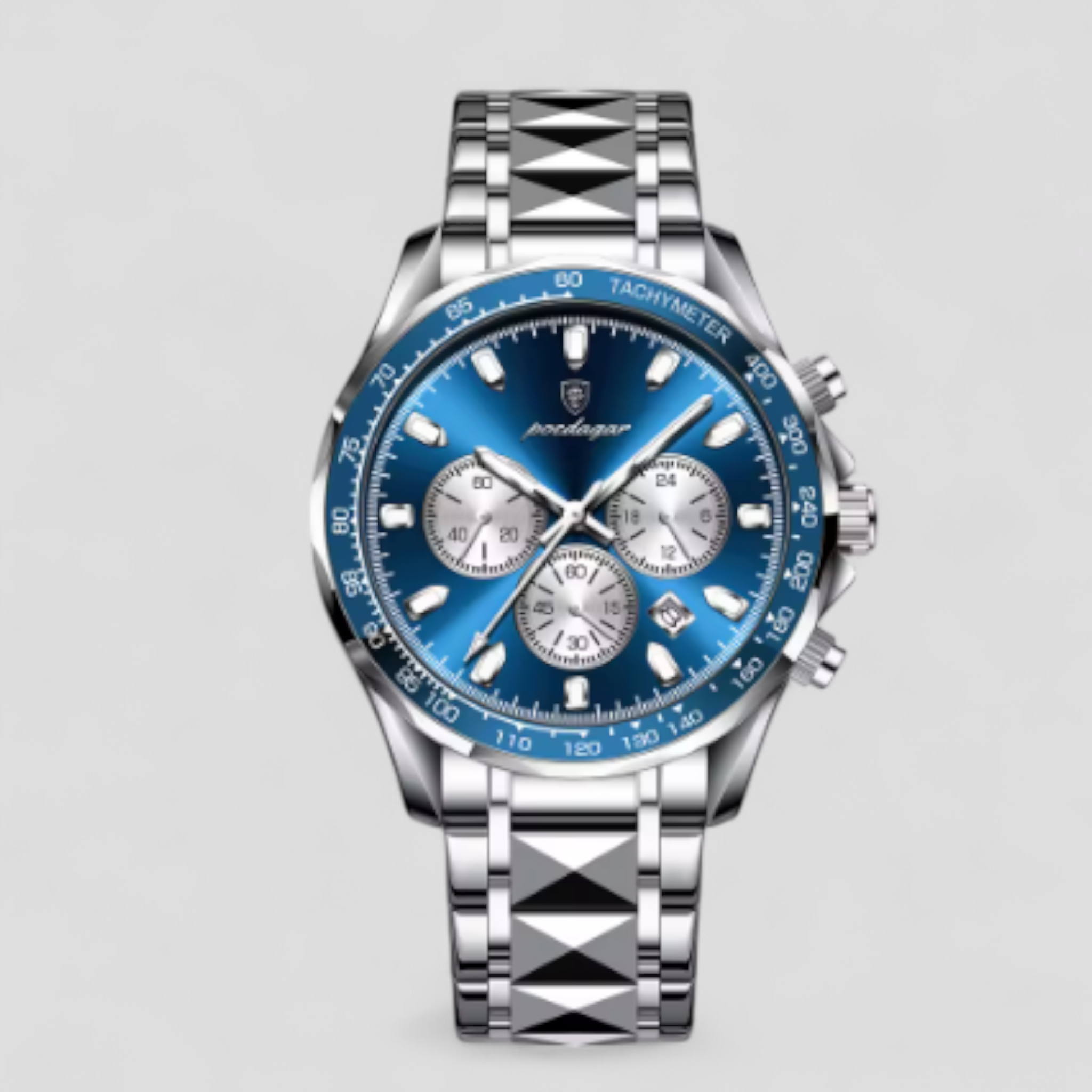 Adriano | Orologio Cronografo in Acciaio di Lusso - Blu - watches - Concept Palermo