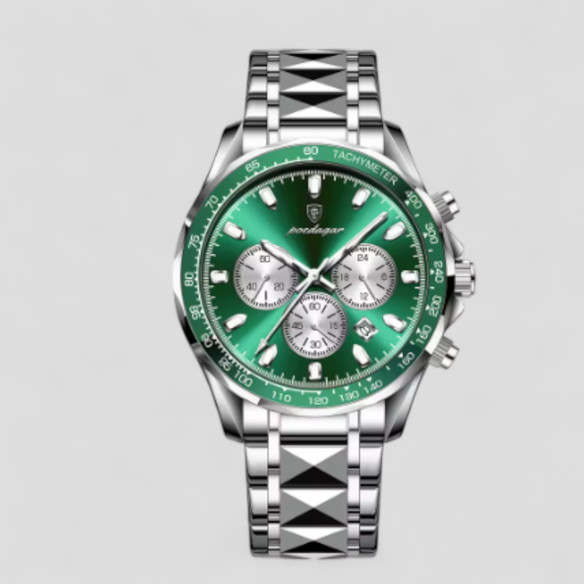 Adriano | Orologio Cronografo in Acciaio di Lusso - Verde - watches - Concept Palermo
