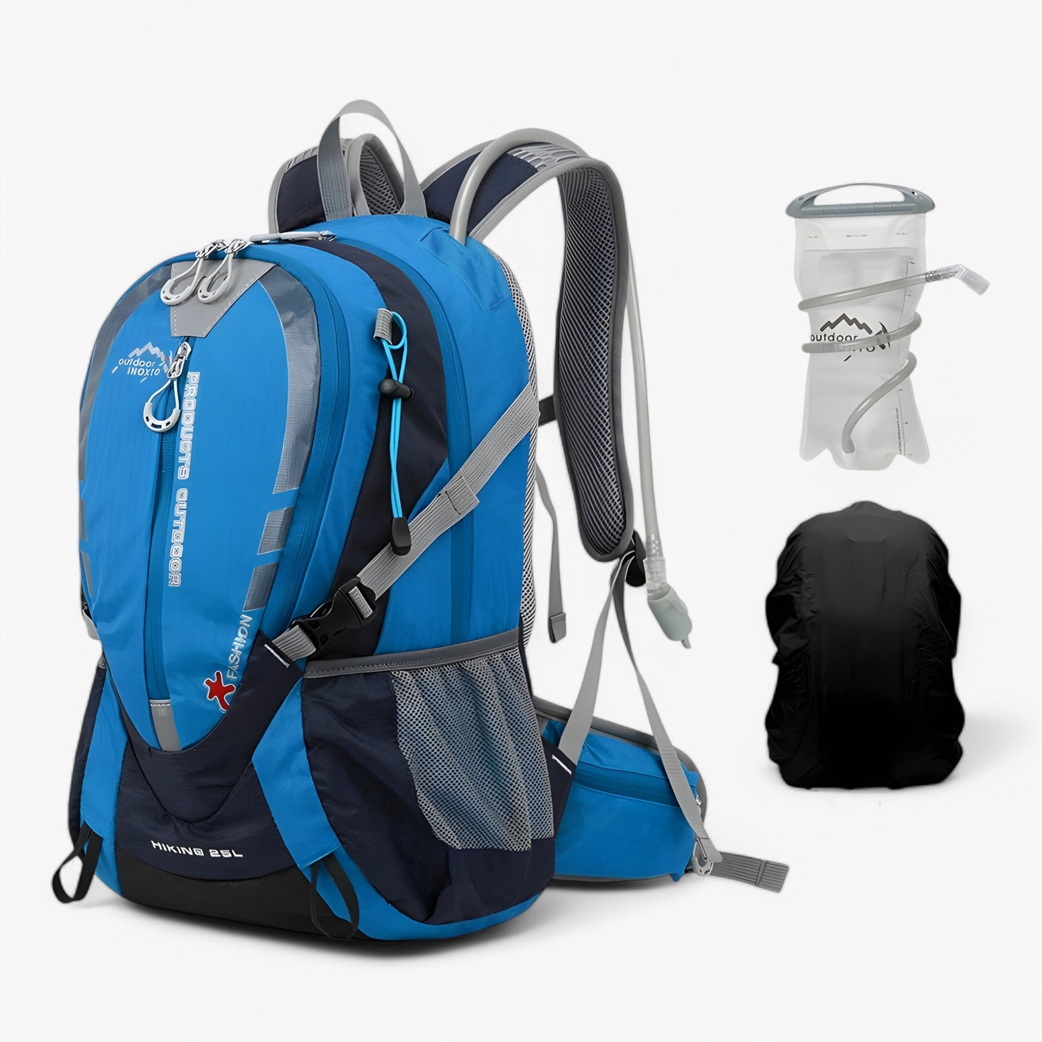Arthur | Zaino idrico da 25L - Blu 2L Copertura pioggia - - Concept Palermo