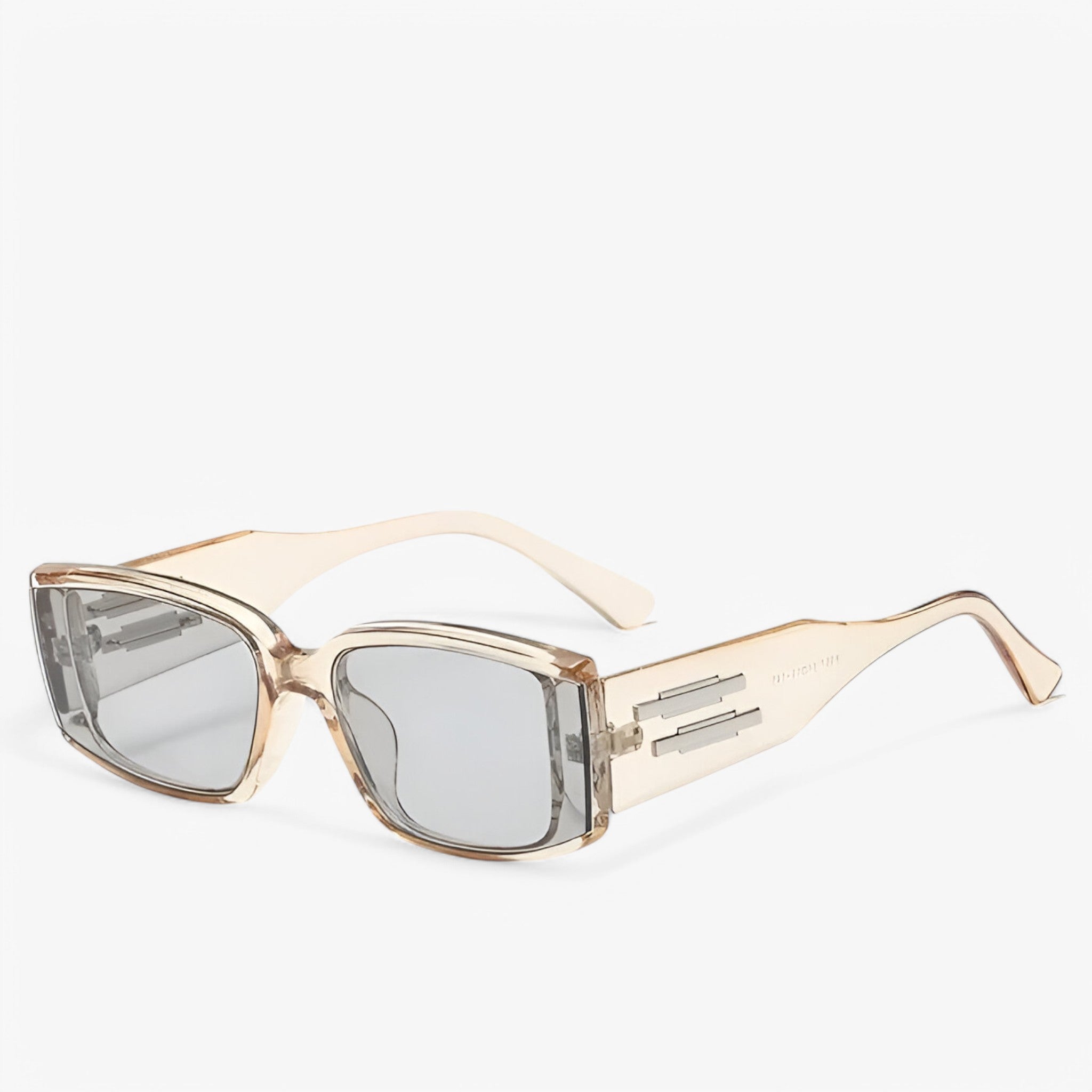 David | Occhiali da sole retrò con montatura rettangolare piccola - Tè Grigio Come immagine - shades for men - Concept Palermo