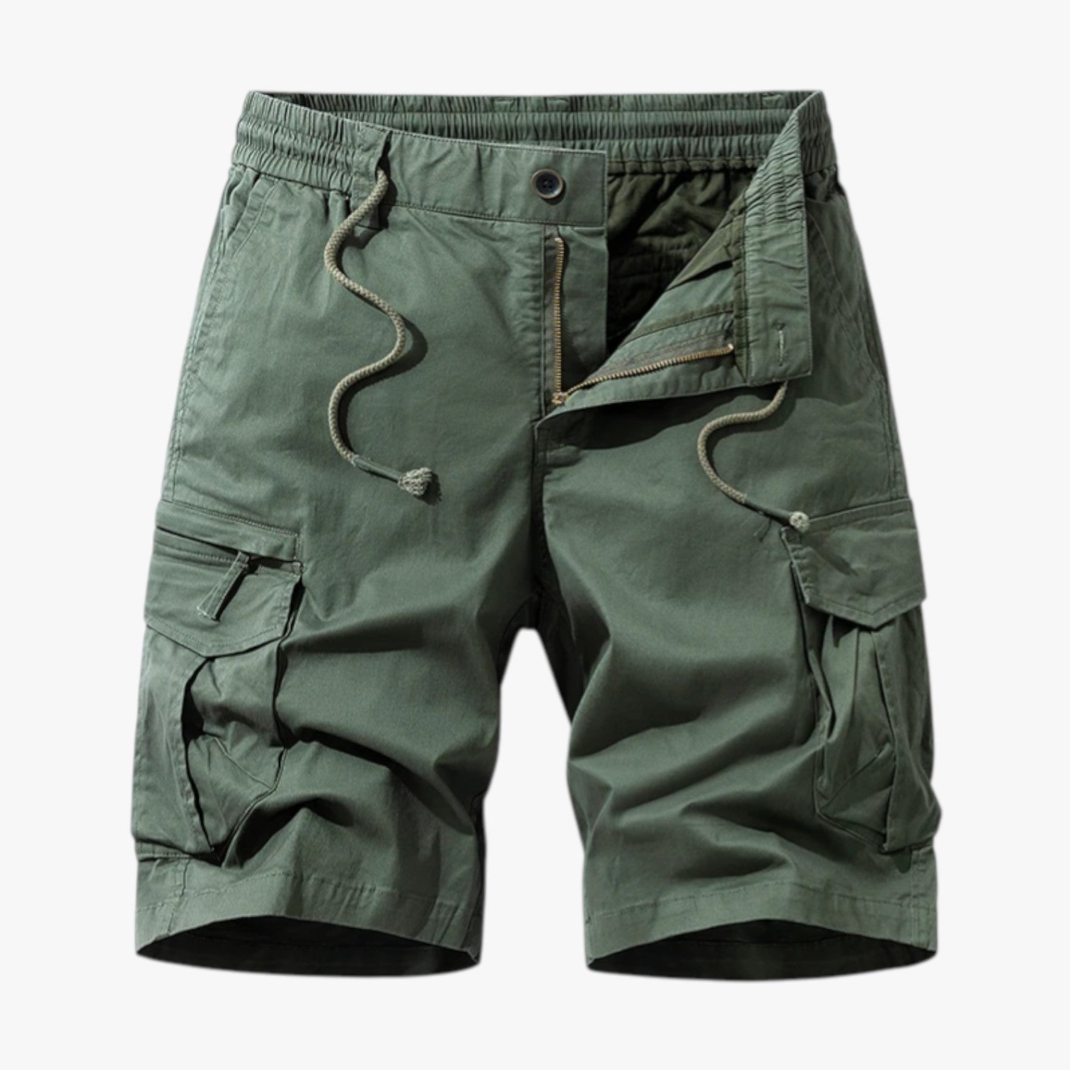 Russel | Bermuda cargo da uomo - Comfort estivo con pratiche tasche - Verde - Herren Shorts komfortable Shorts shorts for men Summer shorts - Concept Palermo