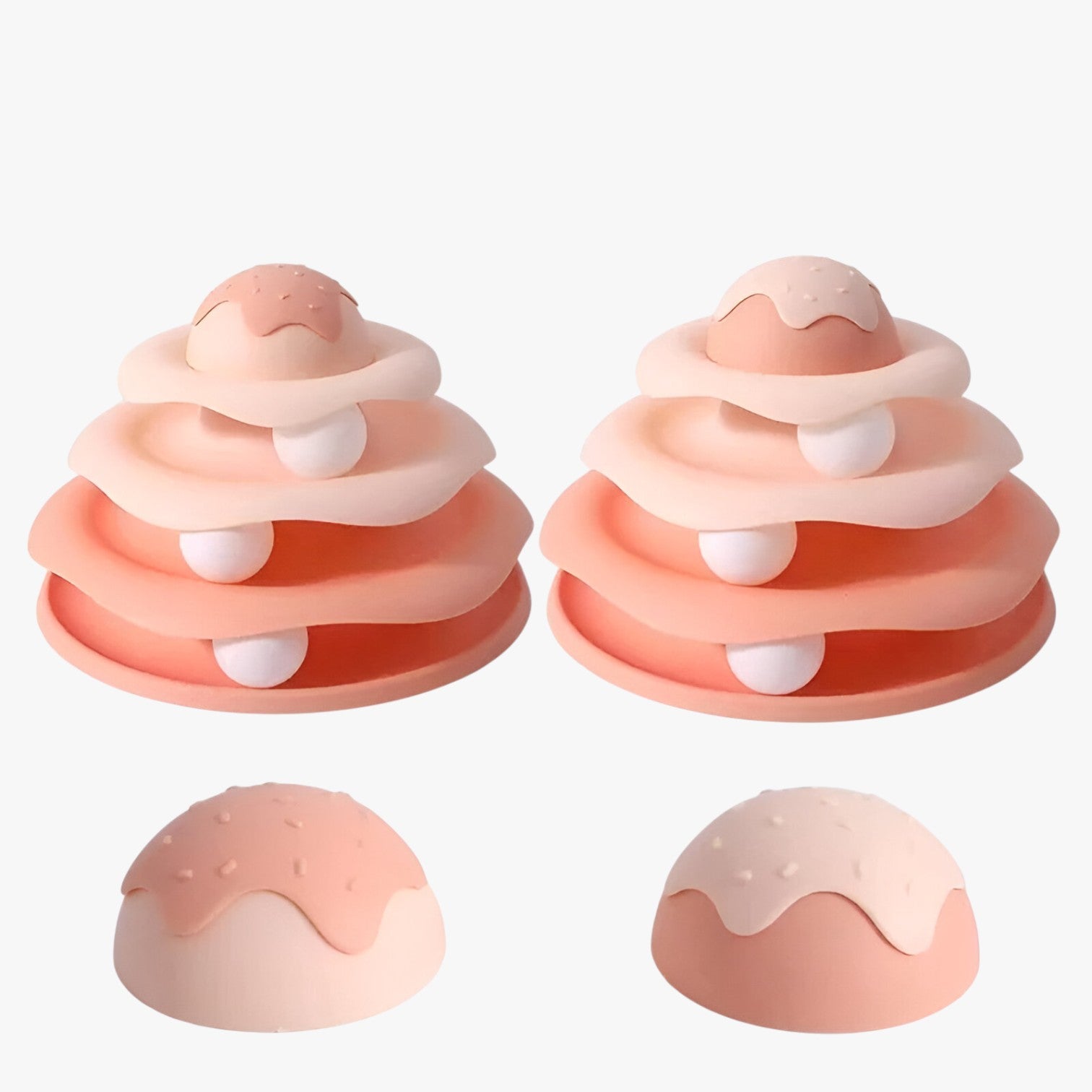 Clover | Torre Interattiva a 4 Piani – Gioco Divertente per Gatti Attivi - rosa casual - pet PET SUPPLIES petproduct Pets - Concept Palermo