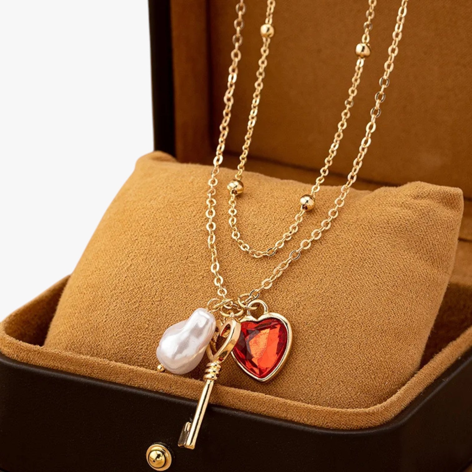 Elsie | Collana cuore con perla elegante - - elegant womens necklaces necklace NECKLACES Necklaces for Women - Concept Palermo