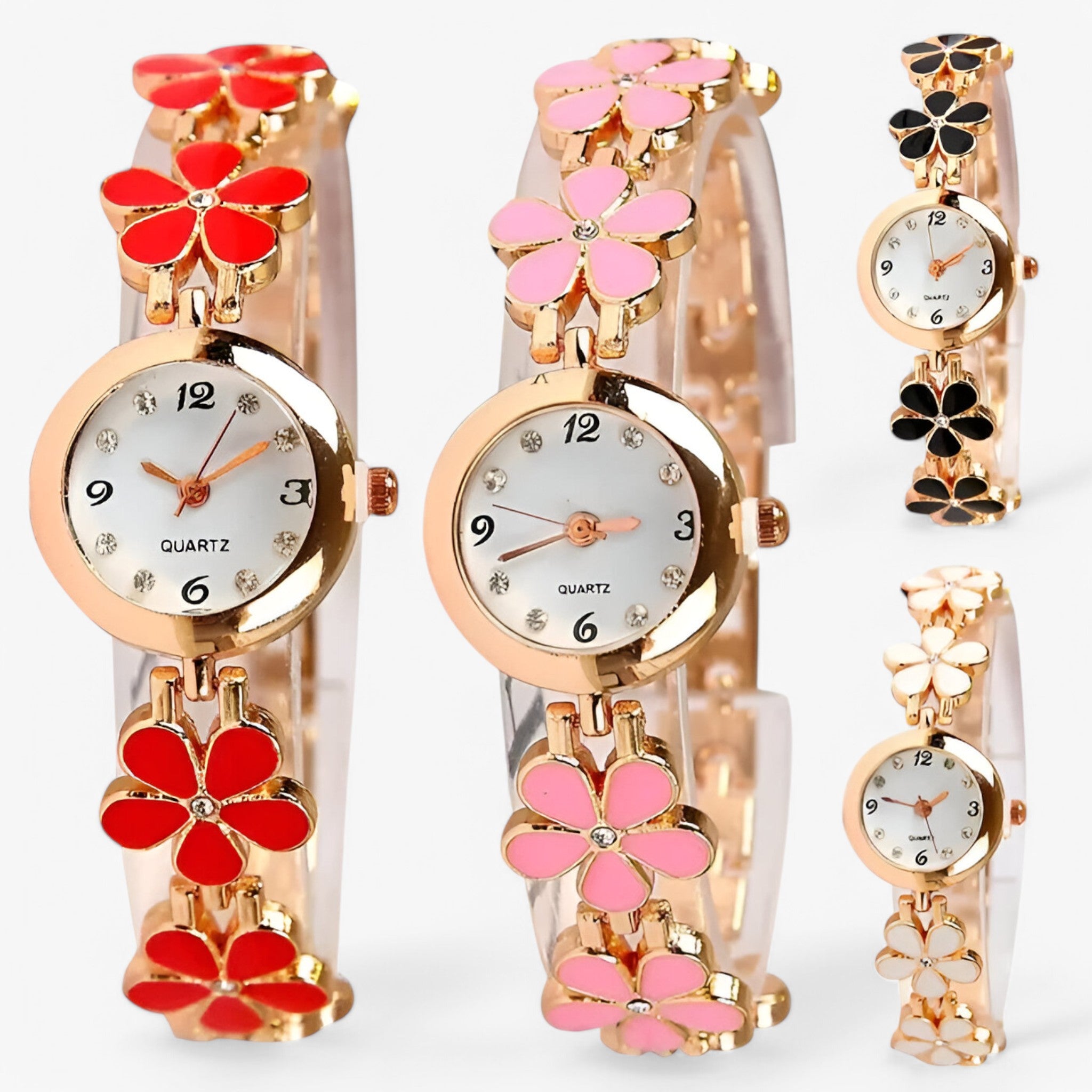 Julitte | Orologio da polso analogico al quarzo con fiori e biscotti per donna - - female watch watch for women - Concept Palermo