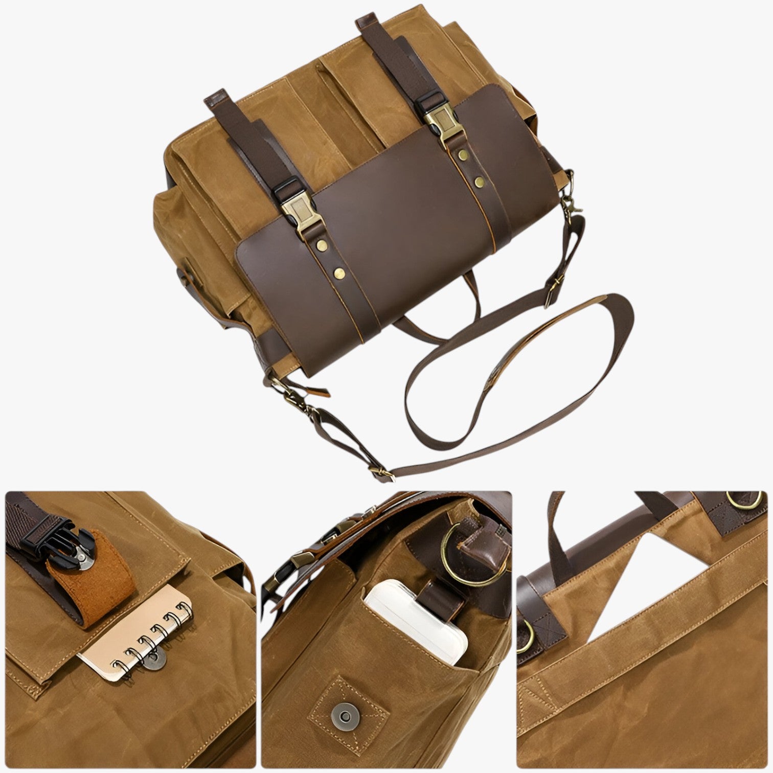 Israel | Borsa Messenger in Pelle Vintage - - Bags men bag mens bag - Concept Palermo