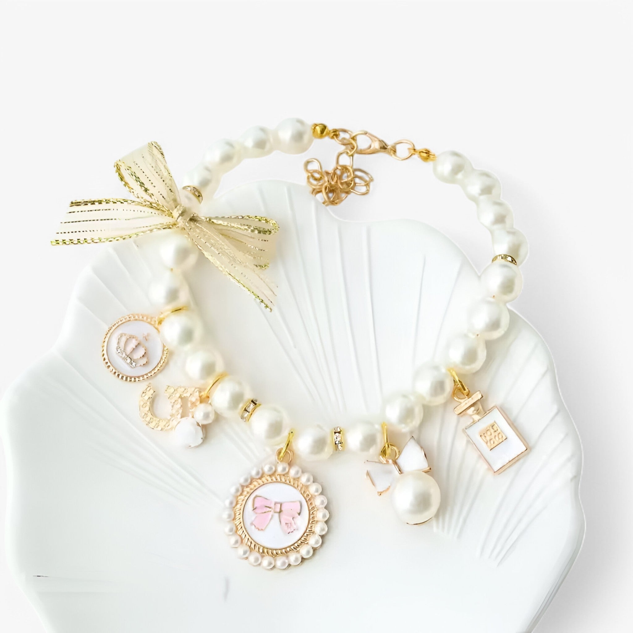 Bella | Luxe Perlekra per Huseinler con Strass - Bianco - - Concept Palermo
